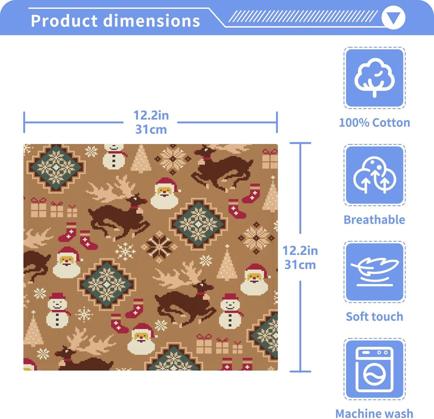 Xigma Christmas deer 12x12 multi-functional