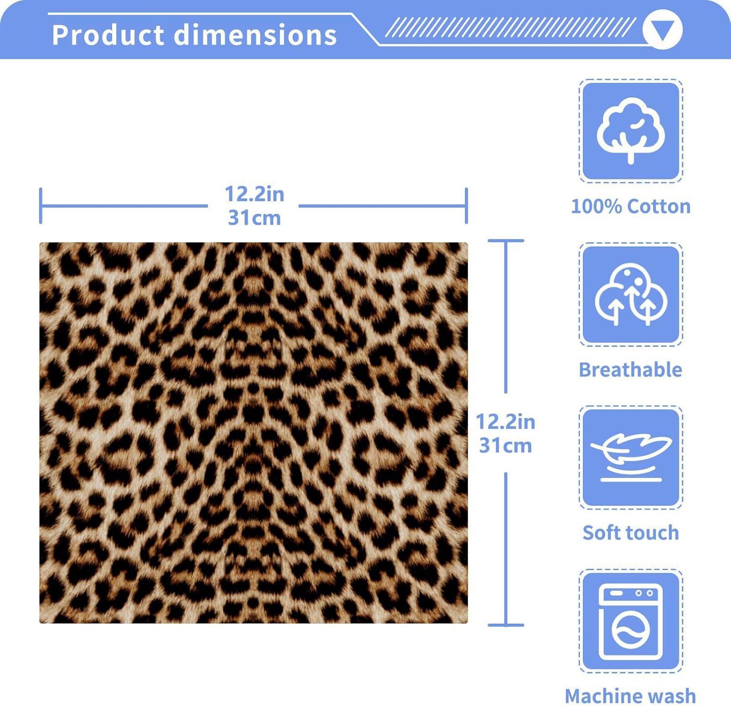Leopard Print Bath WashCloths