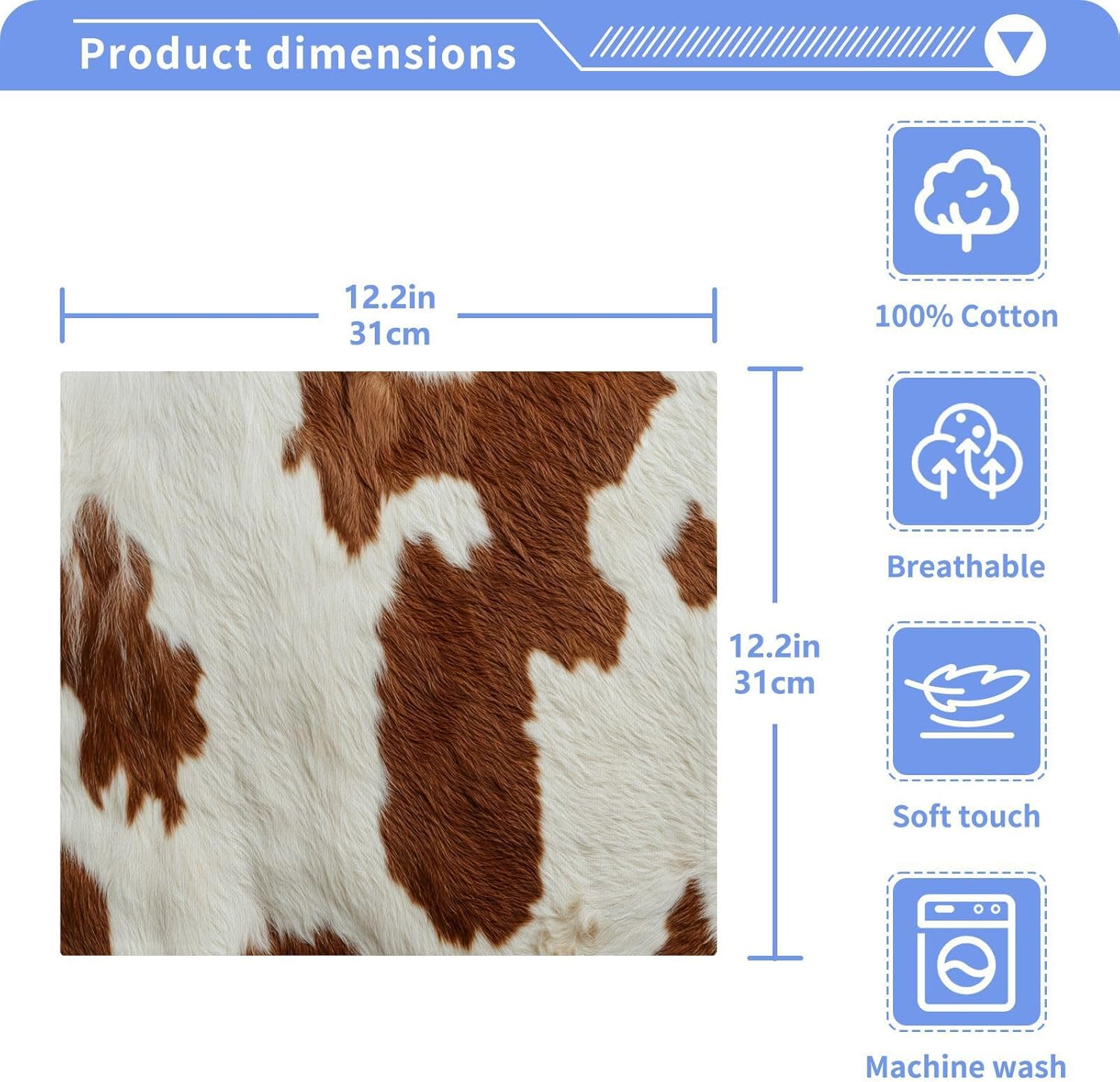 Perfect 12x12 Soft Print Washcloth Set for Bathroom More
