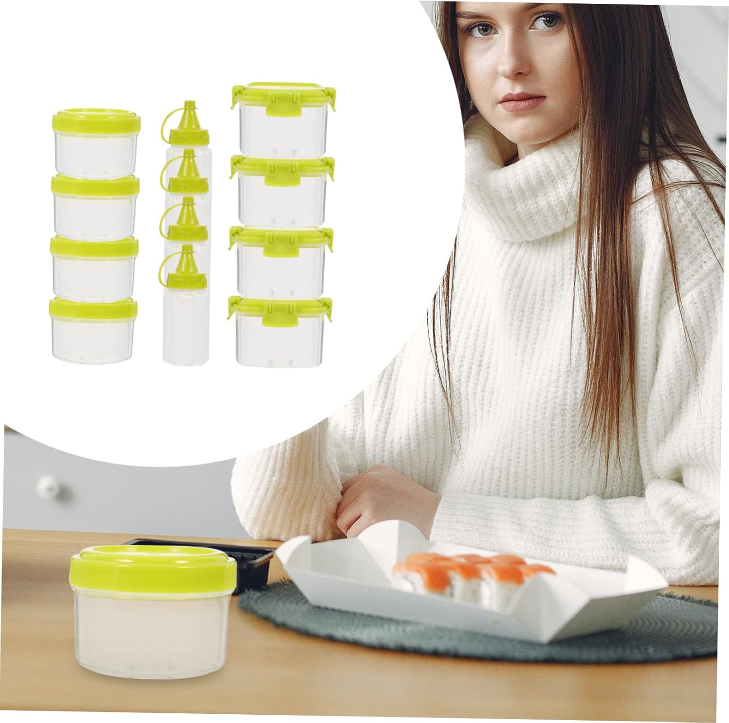 Zerodeko 12pcs Mustard Ketchup Squeeze Bottles Set