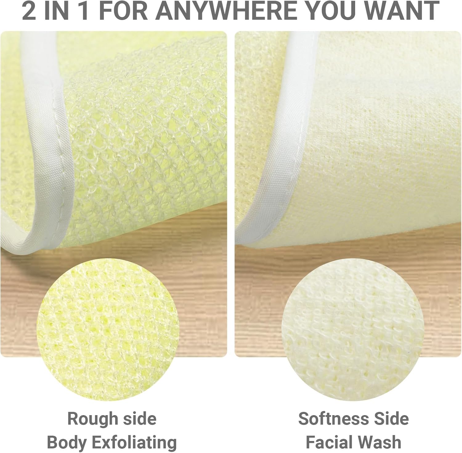 Dual-Sided Exfoliating Washcloth Set 3-Pack