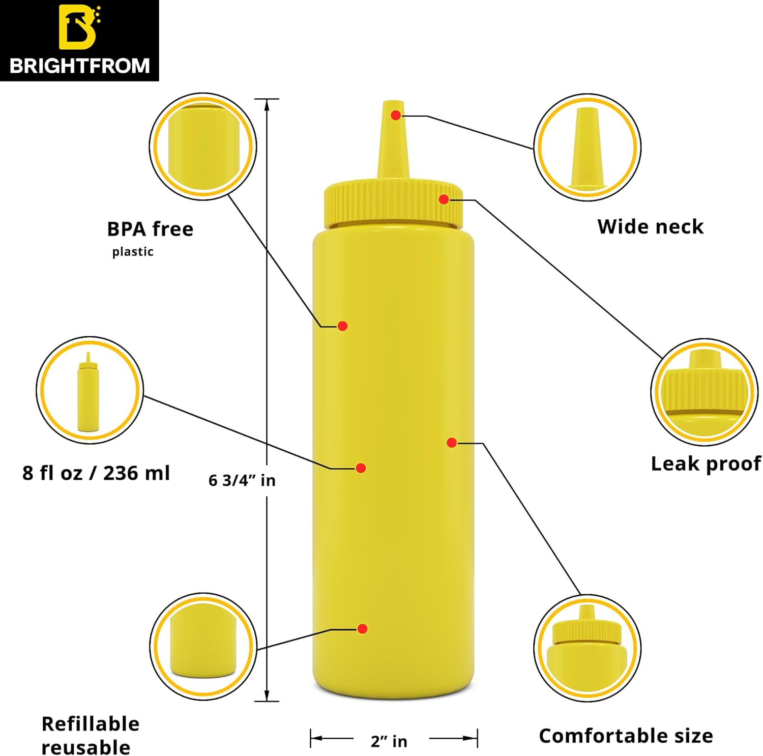 Bright and Stylish Yet Durable Squeeze Bottle