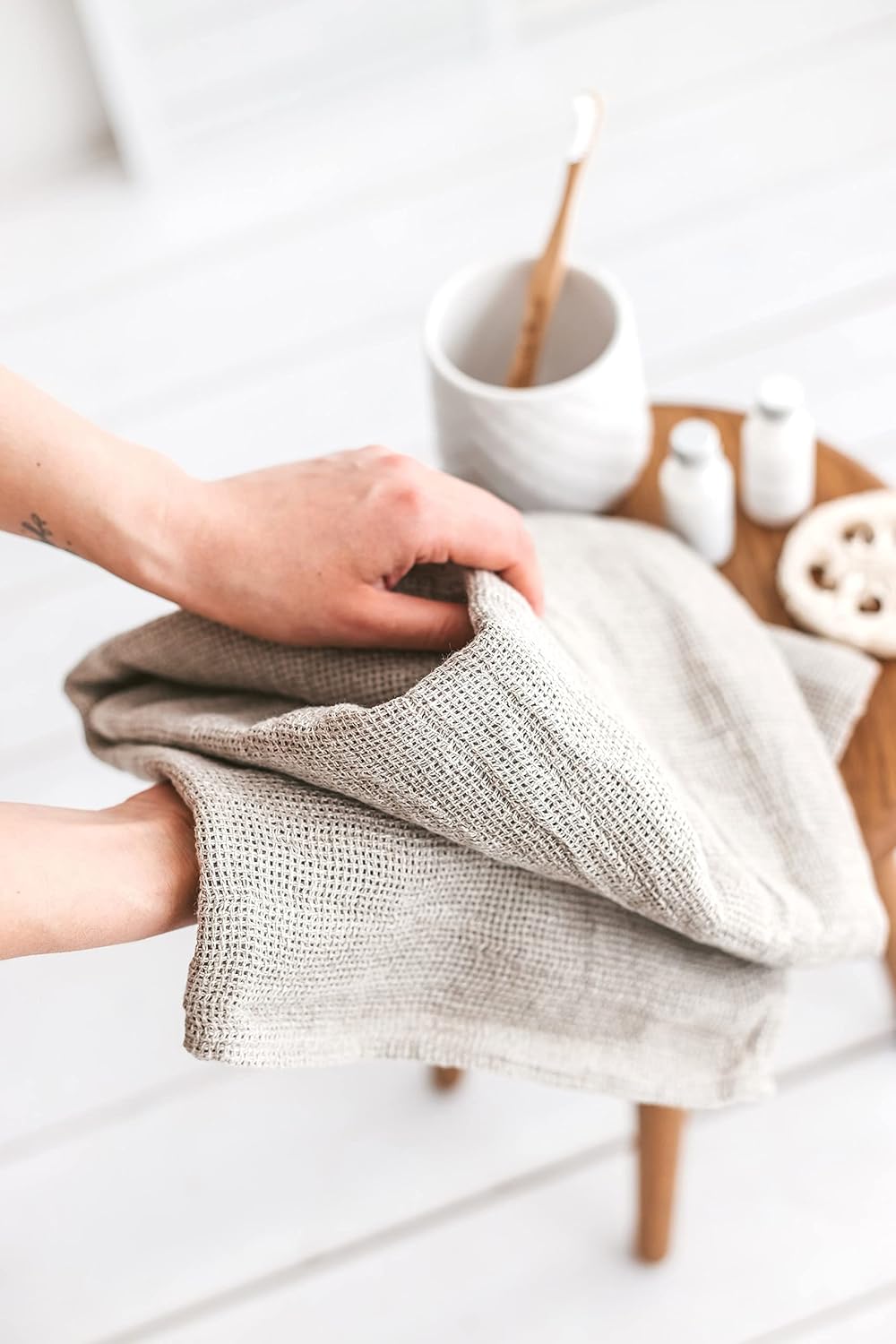 Luxurious Natural Linen Drying Towel For LongHair