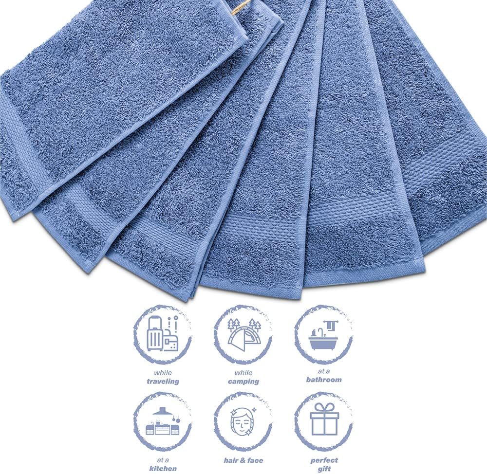 Bath Kitchen Washcloths 6-Pack