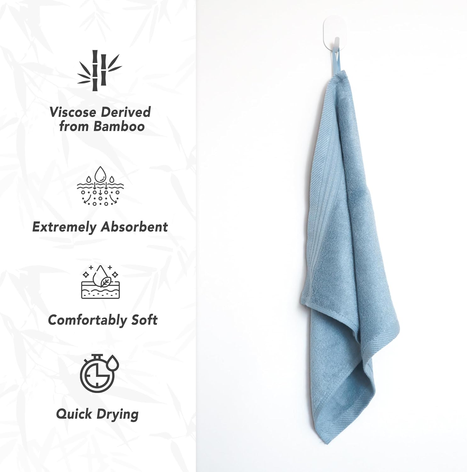 Premium Viscose Bamboo Washcloth Set - 13x13 in x4