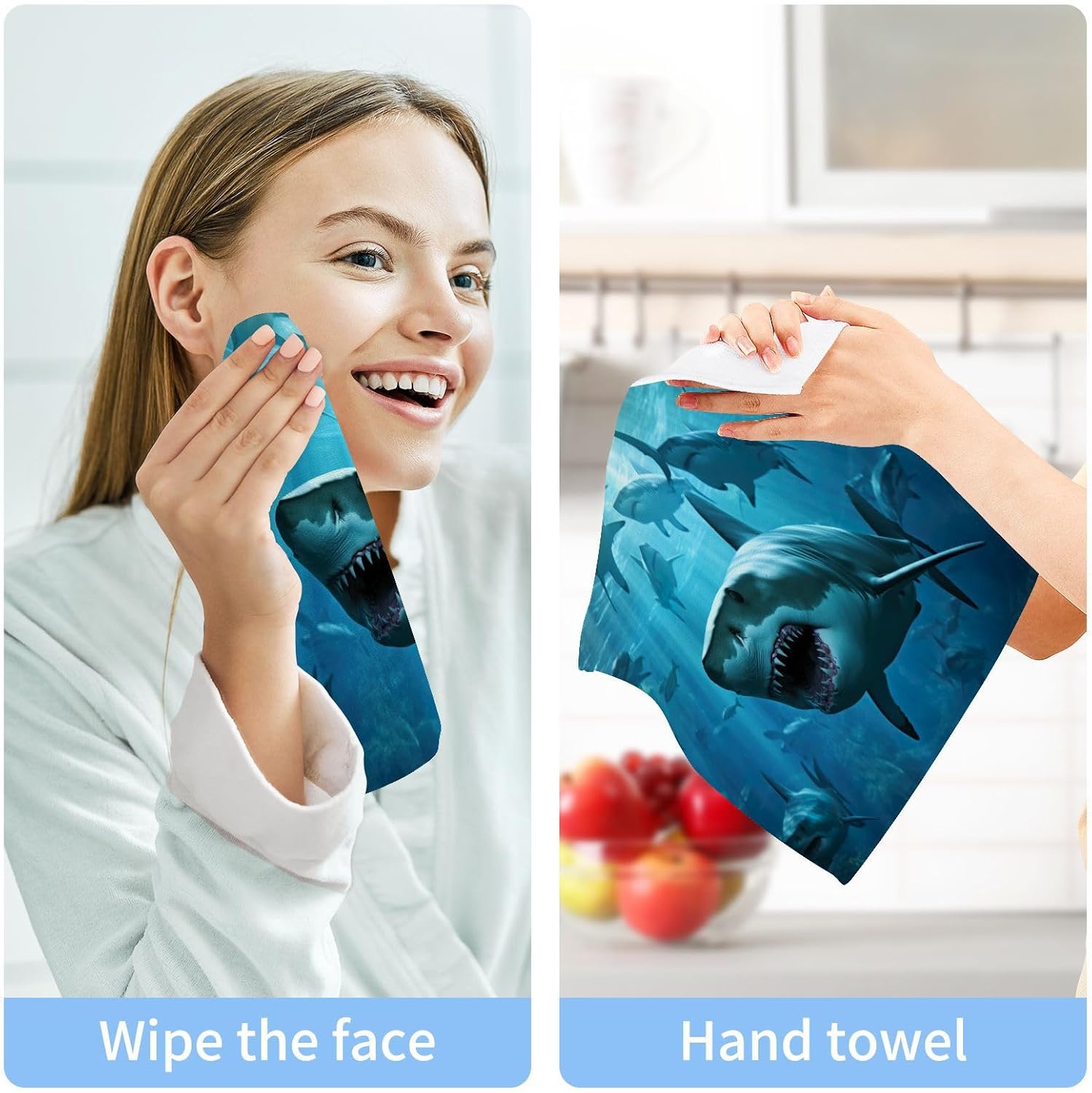 Flradish 2 Pack Pure Cotton Washcloths