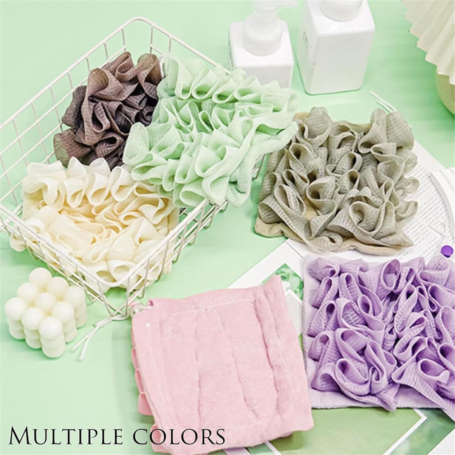 Loofah Washcloth for Bar Soap Wash Cloth Loofah Combo Coffee