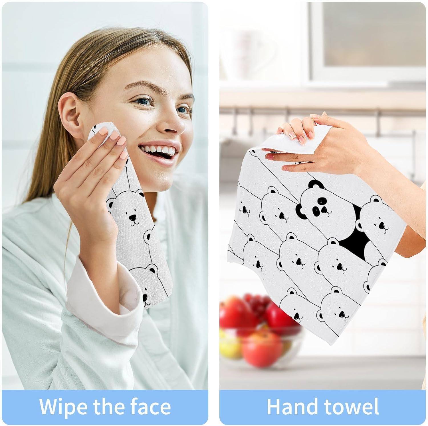 Xigua White Polar Bear Washcloth