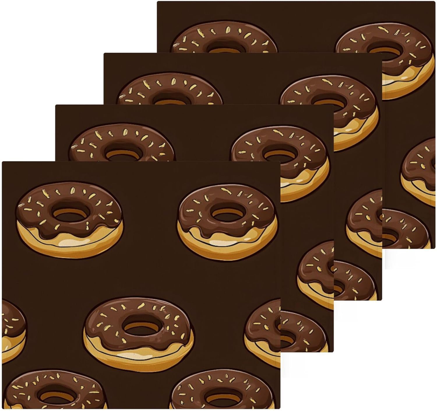 Xigua Chocolate Doughnut Washcloth Set - Fast Drying Towels