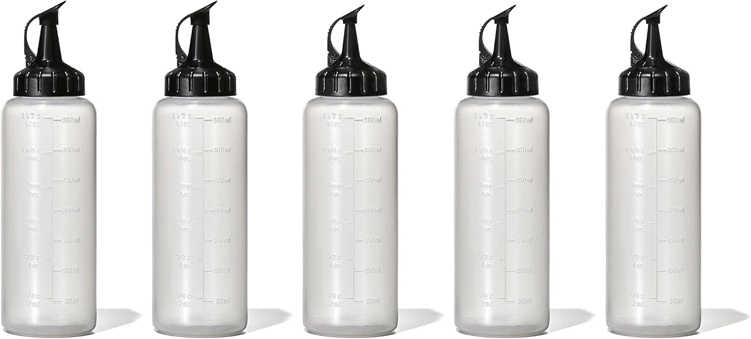 Perfect Squeeze Bottles 5-Pack and Funnel Set