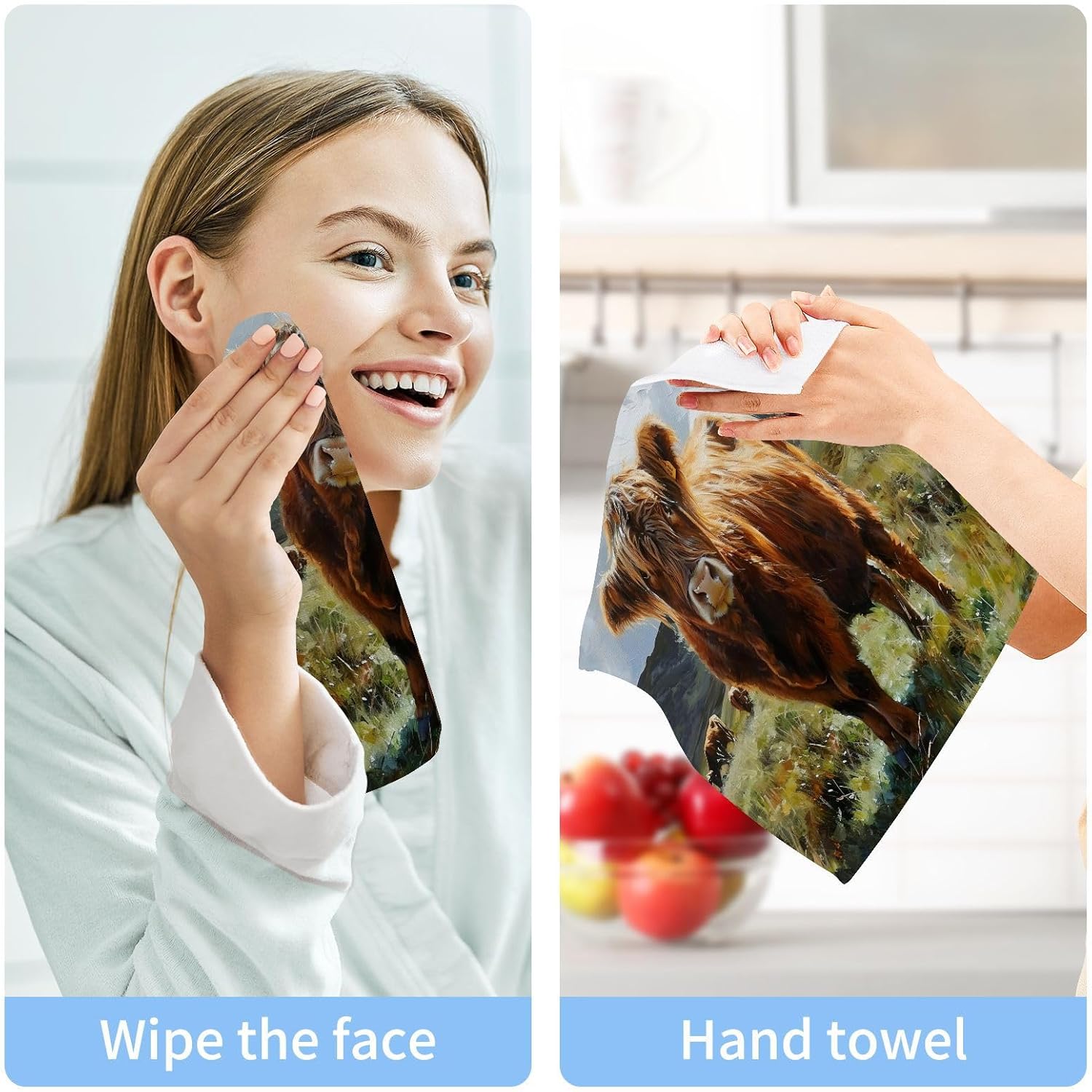 Highland Cow Washcloth 2 Pack