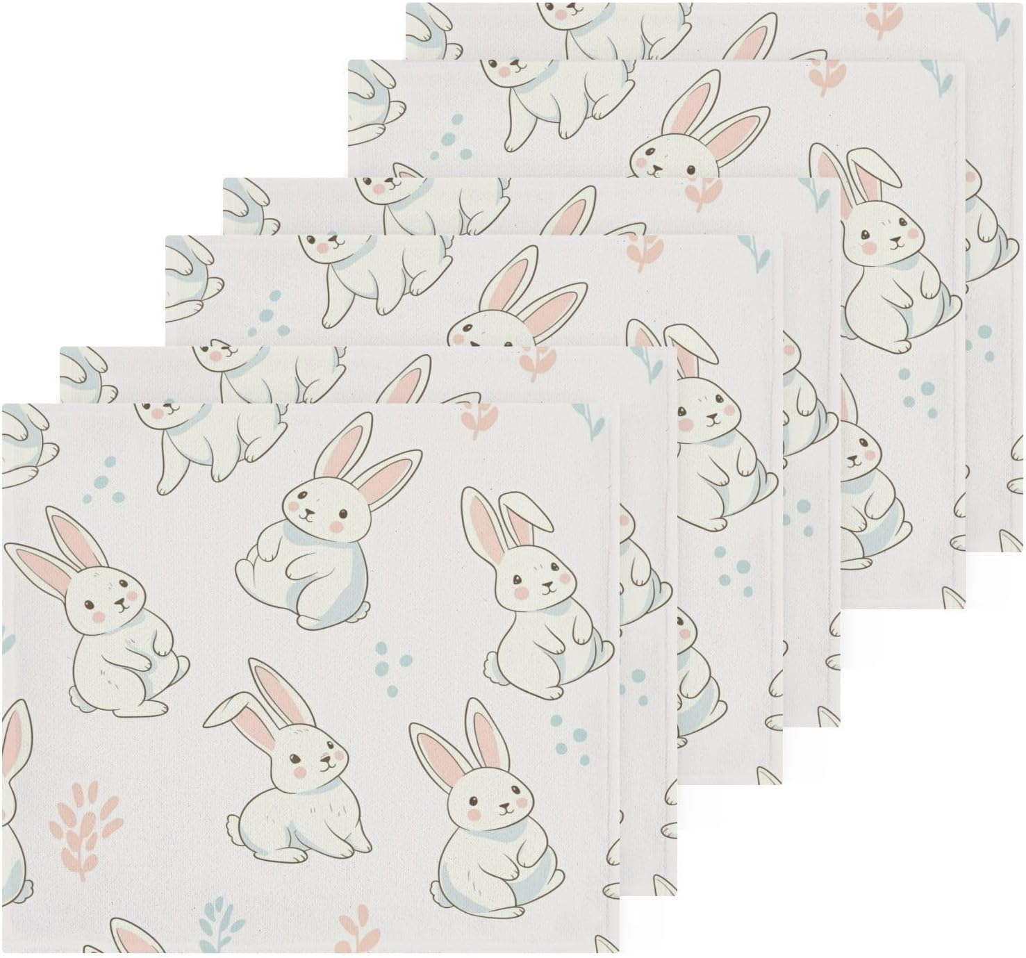 Soft Rabbits Washcloth Set 12x12 - Home Gym Travel