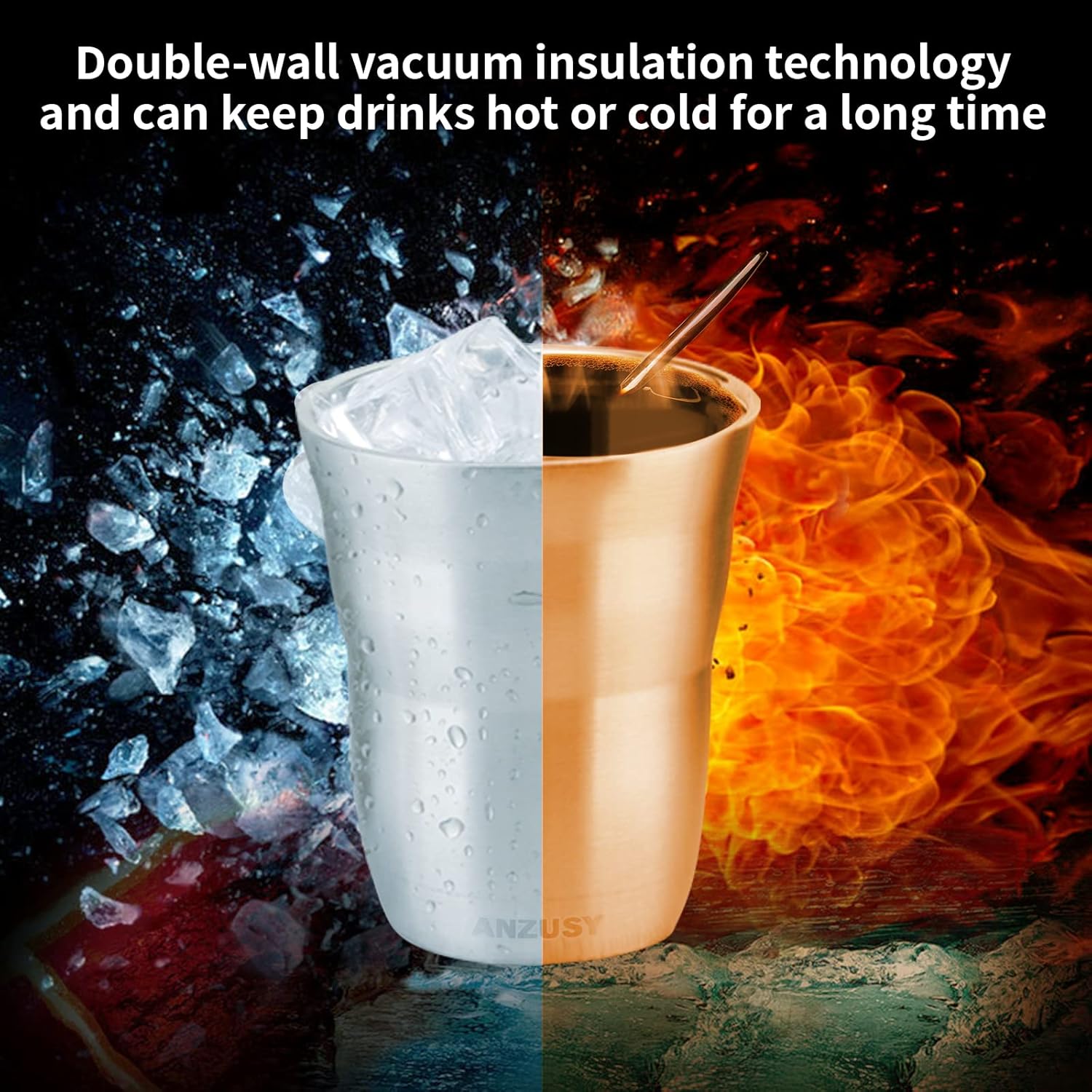Shatter-Proof Steel Cups - 88oz Refreshing Cold Hot Drink Tumbler