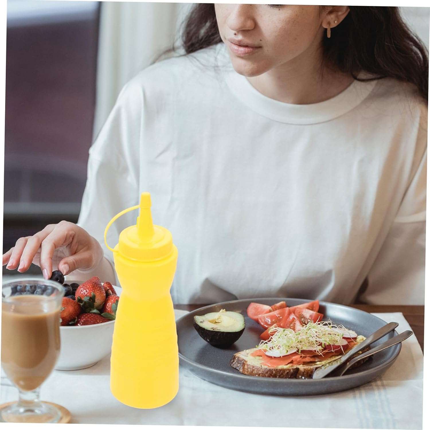 Zerodeko 12 Oz Yellow Sauce Squeeze Bottle