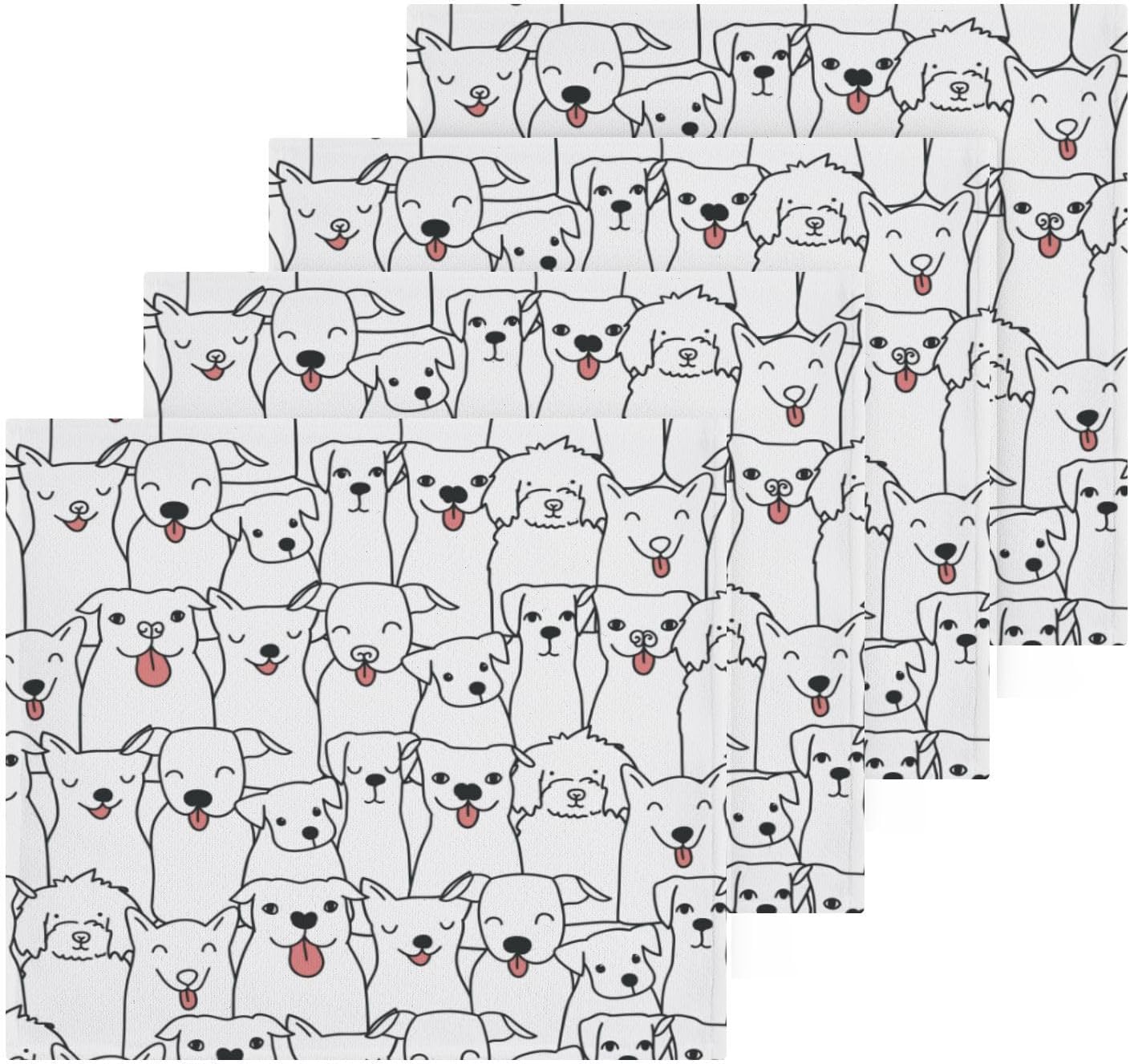 Amusing Dog Washcloth Set