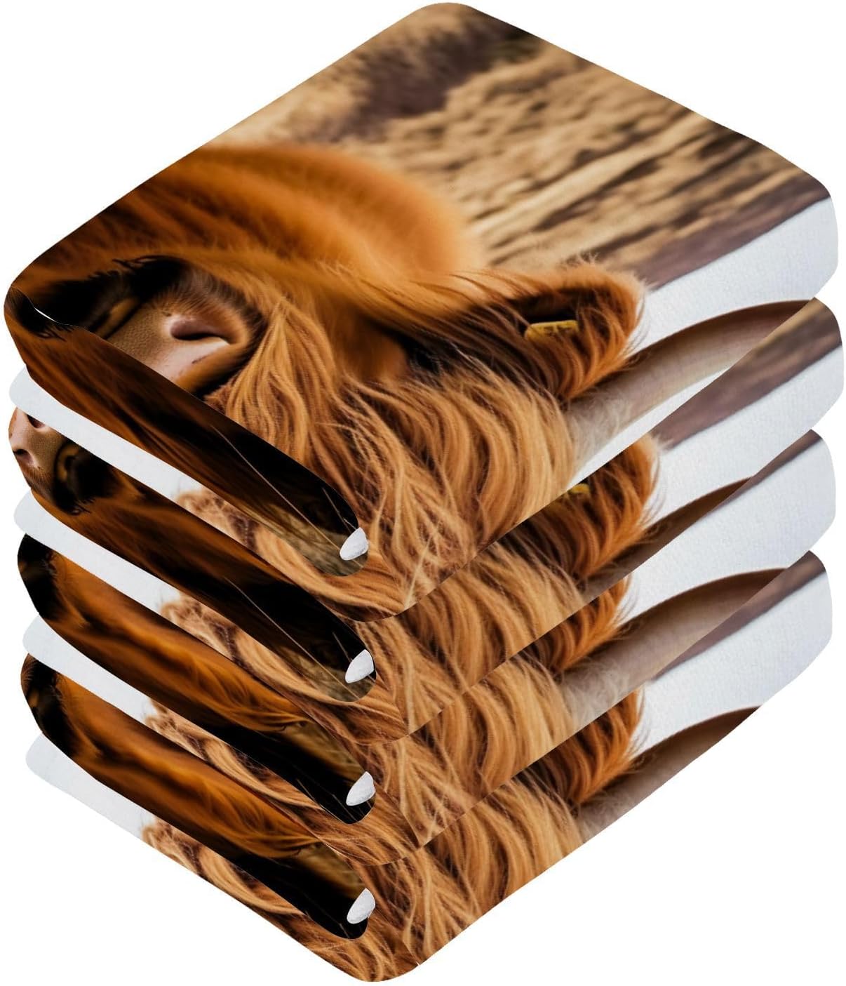JUMBEAR Highland Cow Washcloths 2 Pack