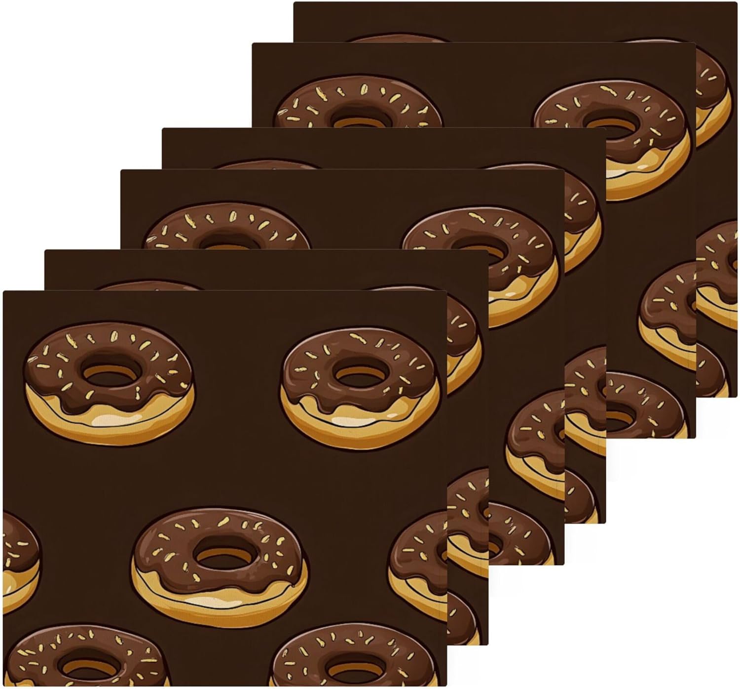 Xigua Chocolate Doughnut Washcloth Set - Fast Drying Towels