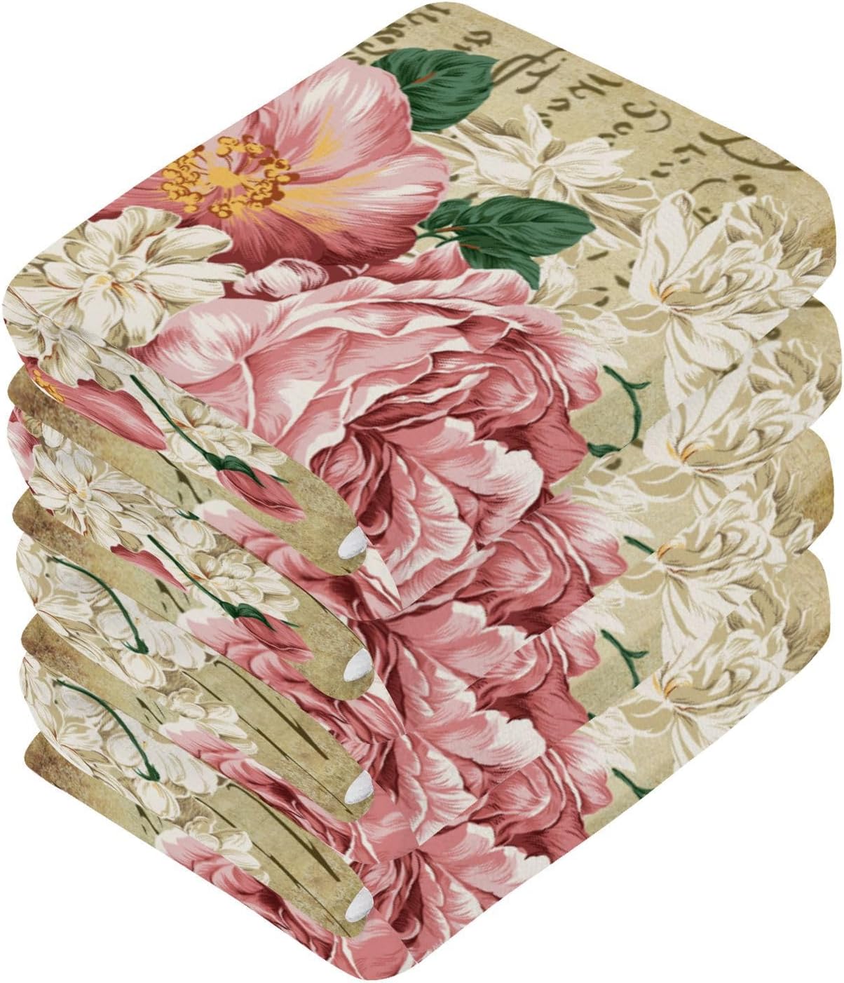 Luxury Floral Washcloth Set for bath beyond