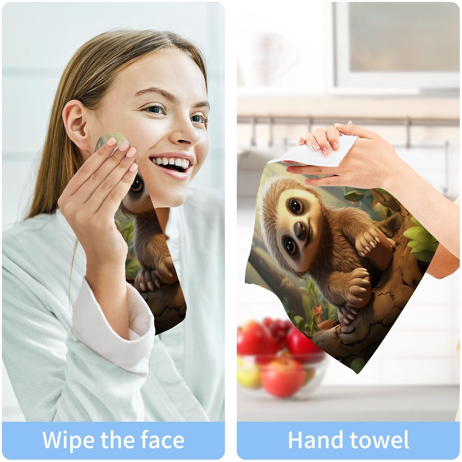 Sloth Washcloth 2-Pack
