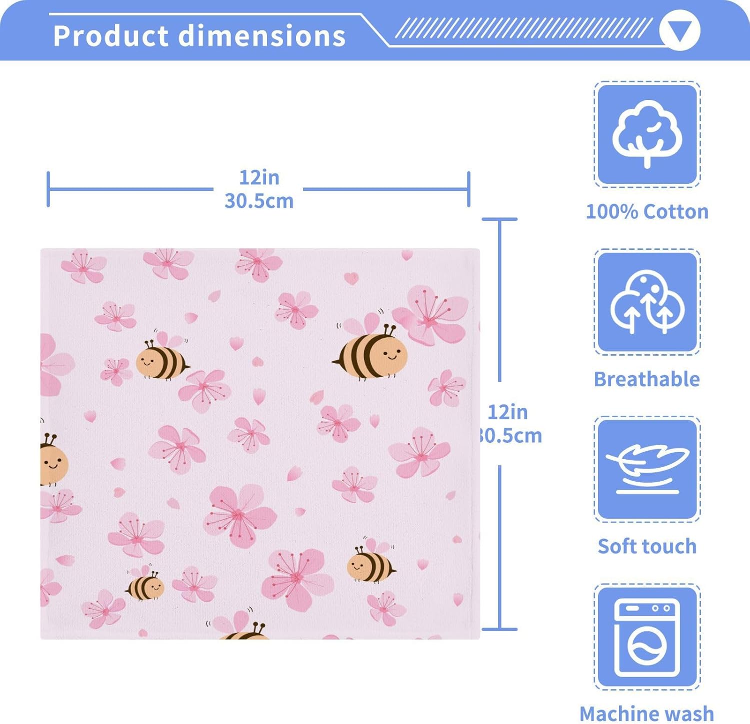 Luxury Pink Cherry Blossom Bath Towels 2 Pack