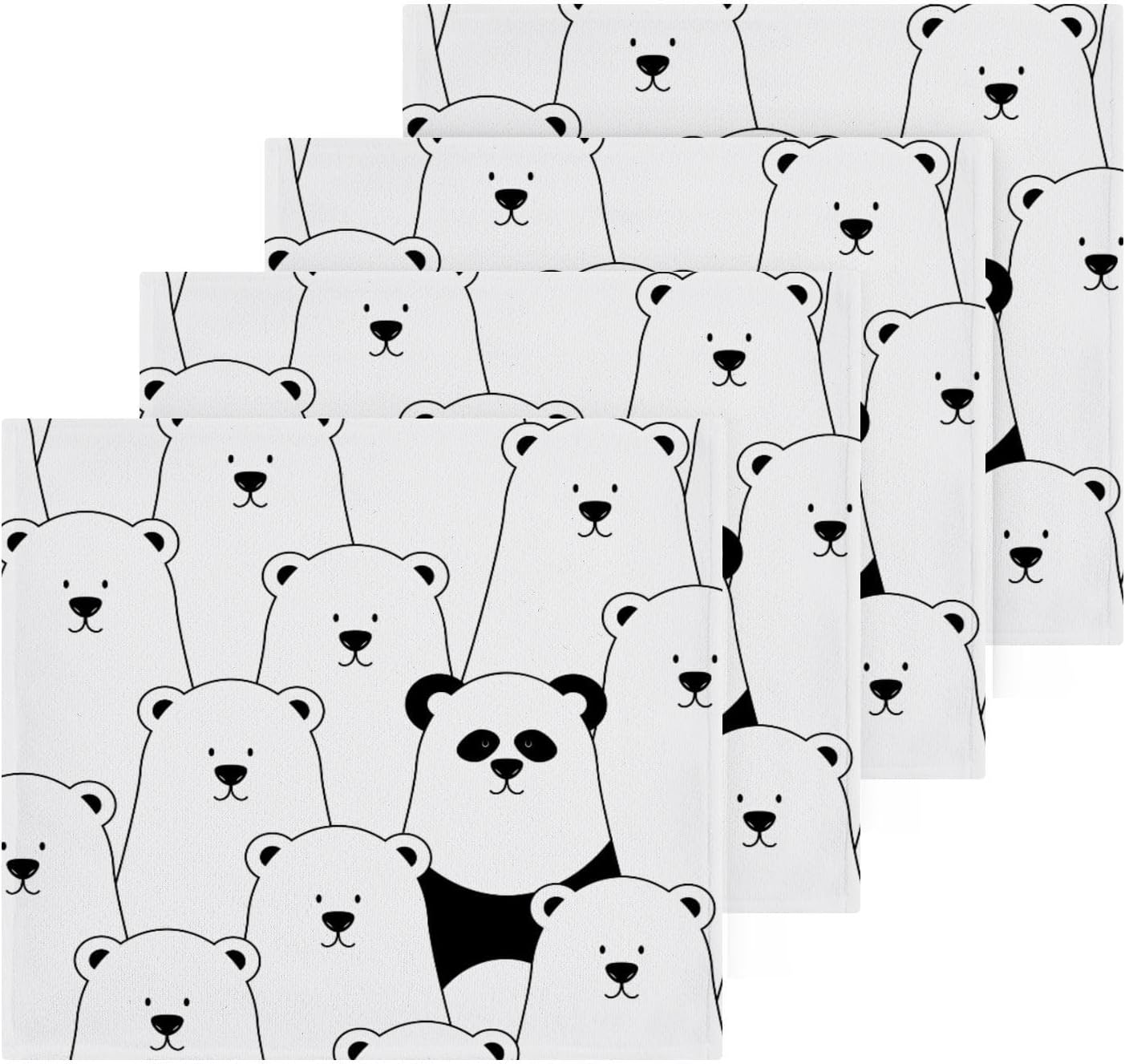 Xigua White Polar Bear Washcloth