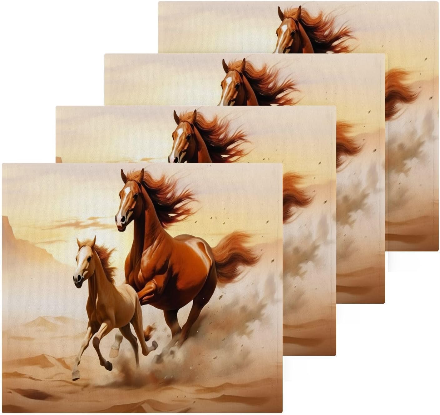 Horse Washcloths for Babies Soft Cotton Face Towels