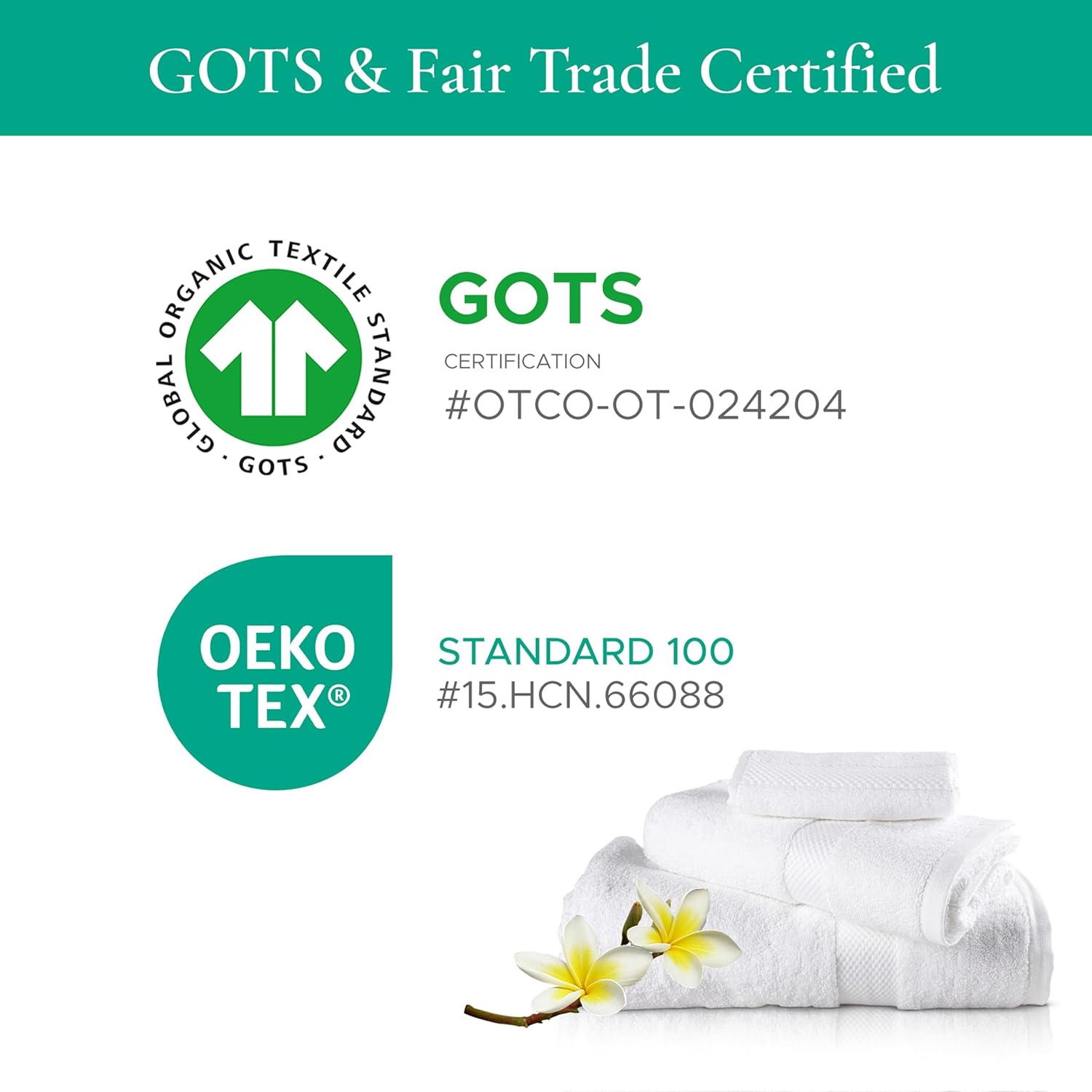 Sleep Beyond Organic Terry Washcloth 12x12 with Carry Bag