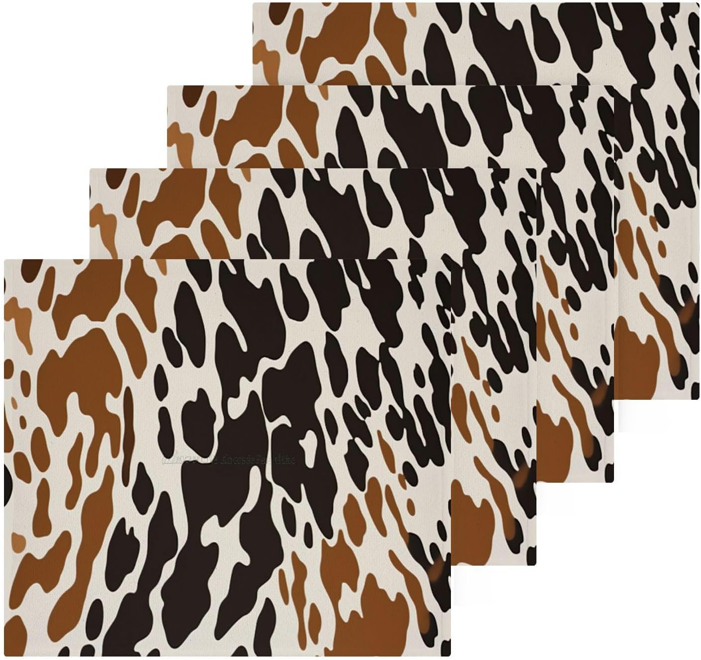 Xigua Cow Print Washcloths