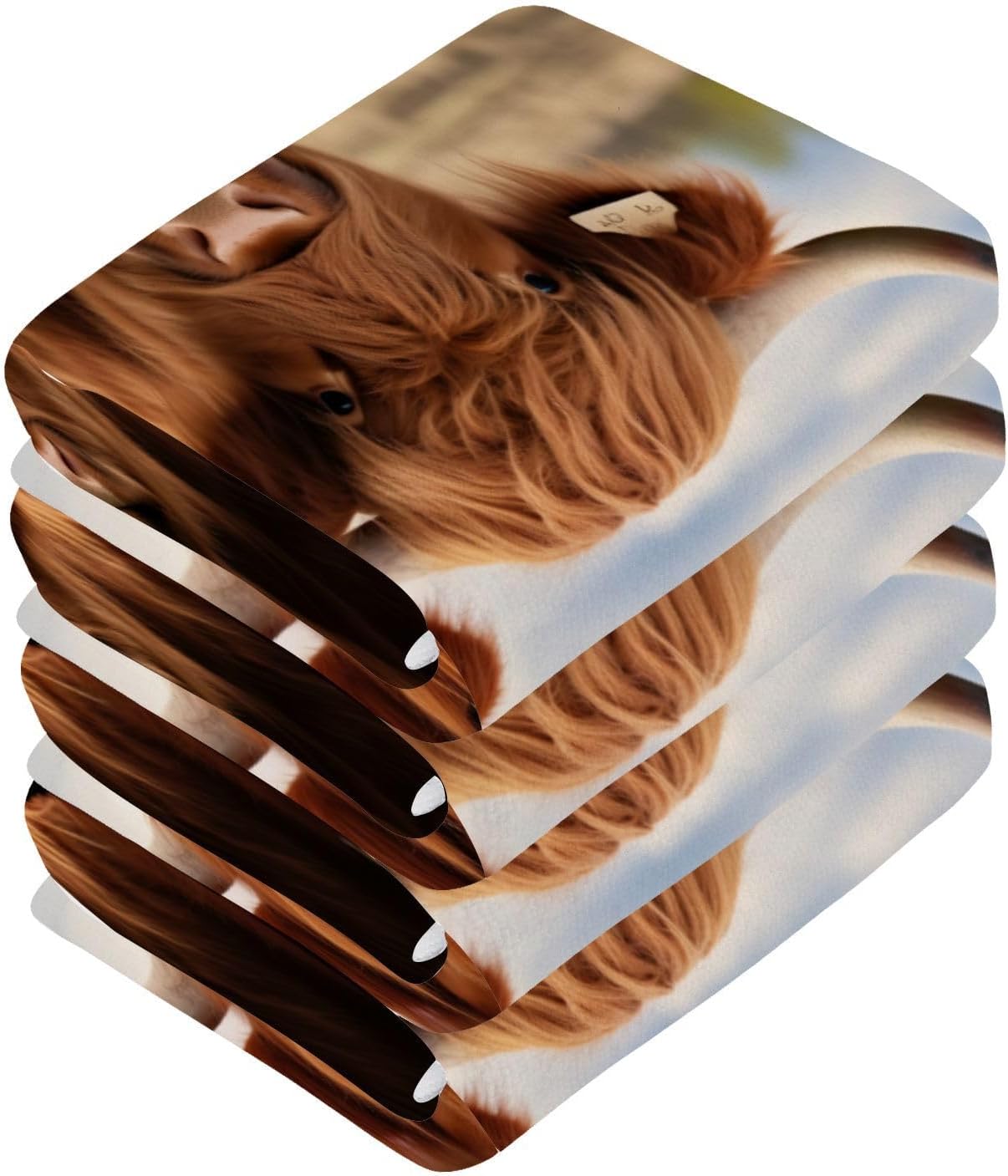 Highland Cow 2-Pack Washcloth 12x12