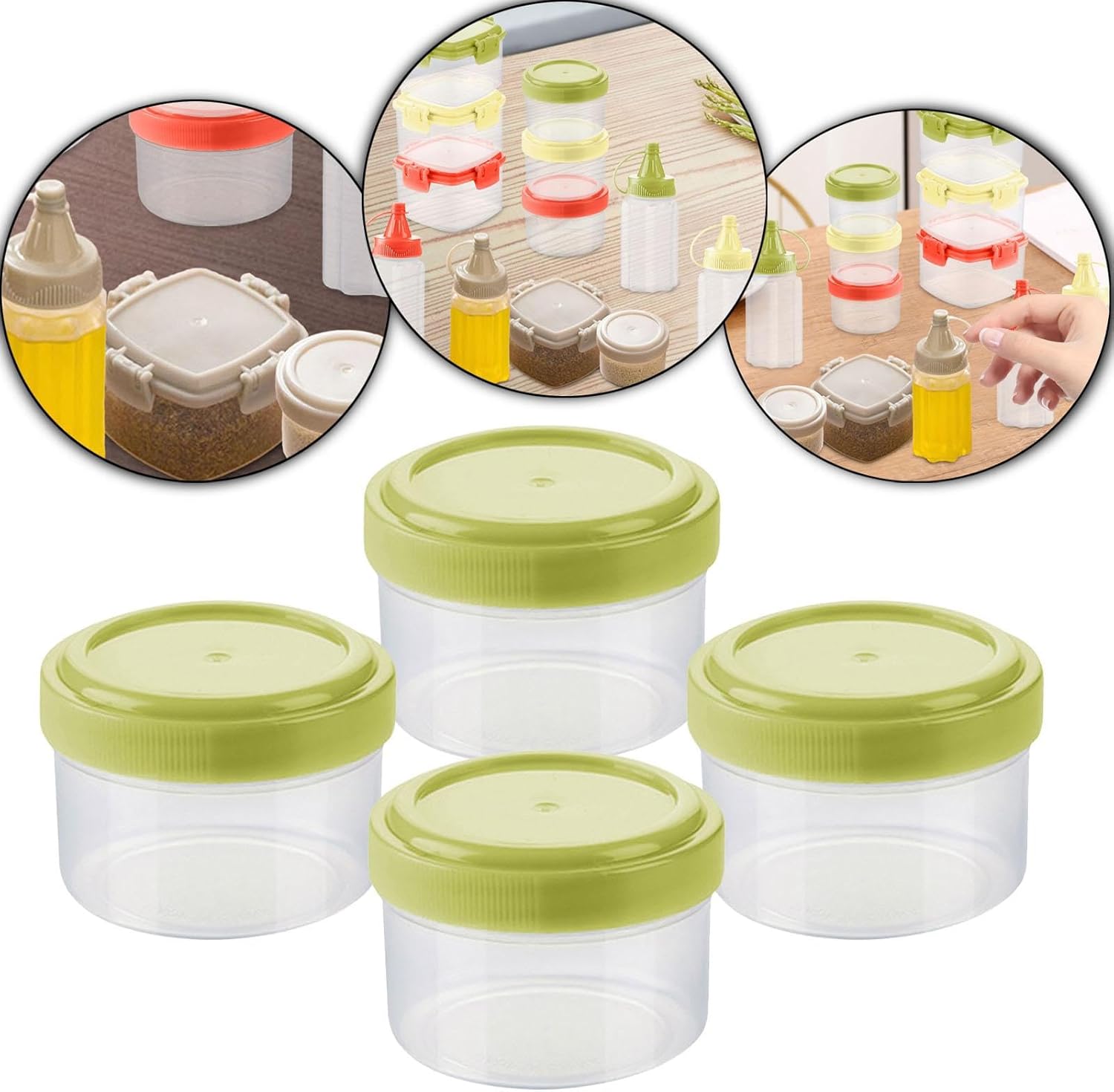 4x Squeeze Bottles for Liquids