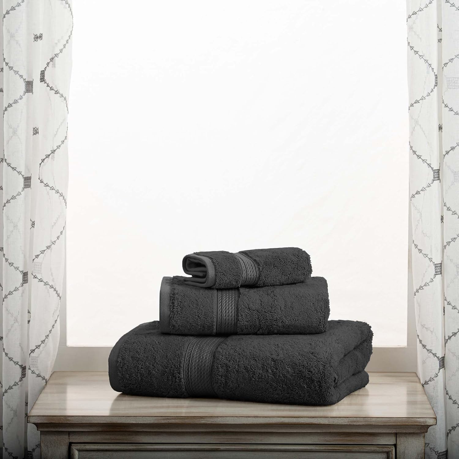 Essential Egyptian Cotton Pile Bath Towels Set for Luxury Comfort
