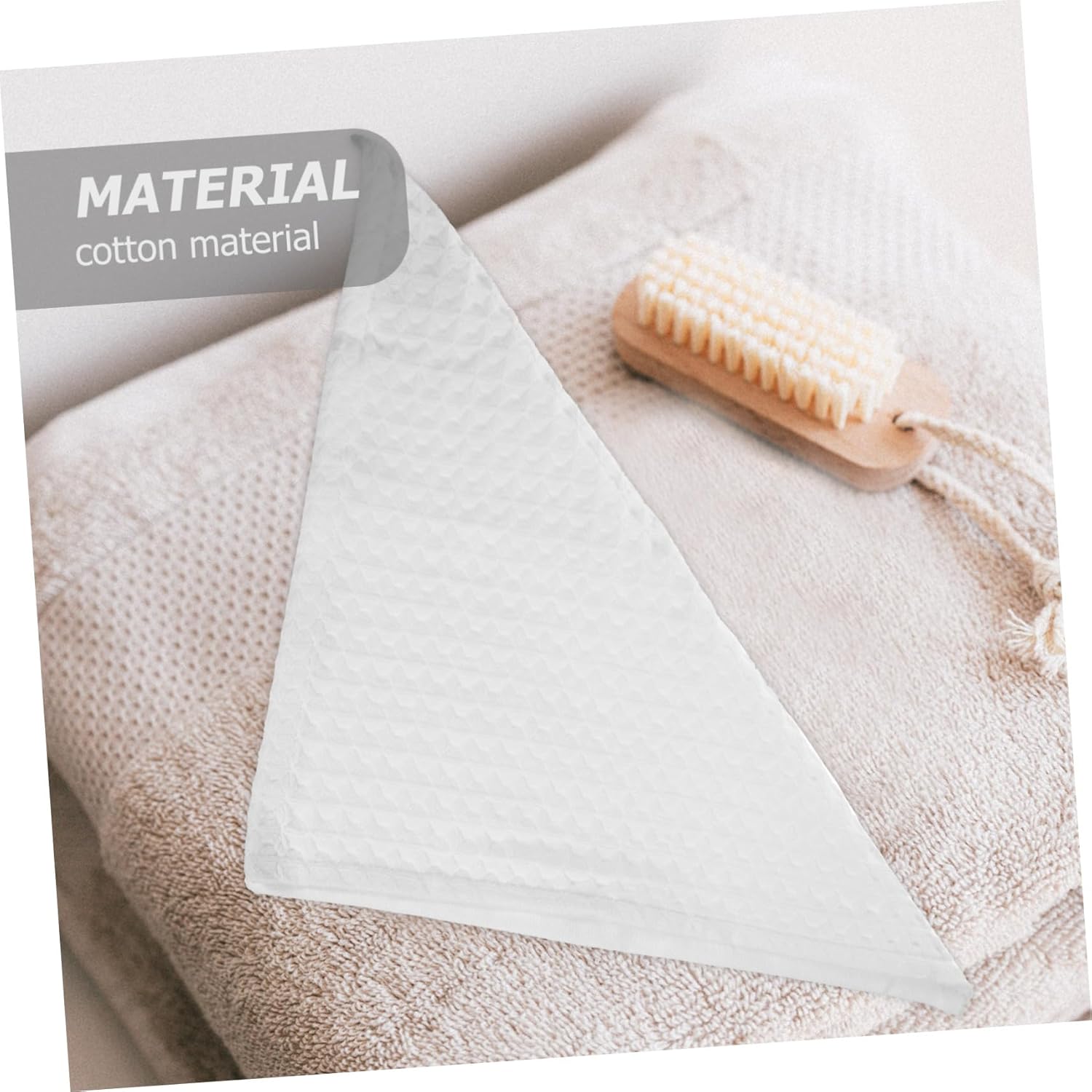2-Pack Skin-Enhancing Cotton Washcloths Waffle Weave Compact Travel-Friendly