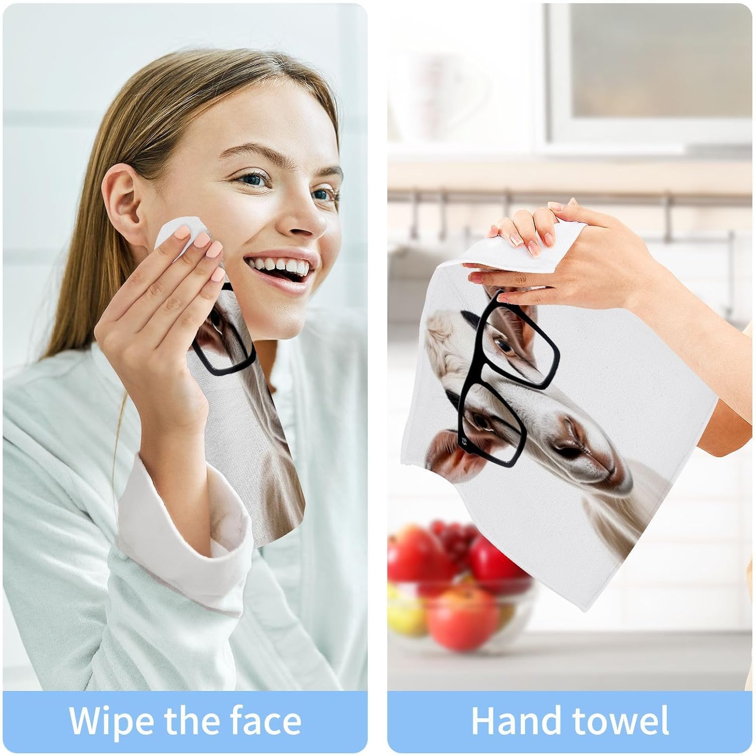 YEGAME 2 Pack Pure Cotton Washcloths 12x12 Inch