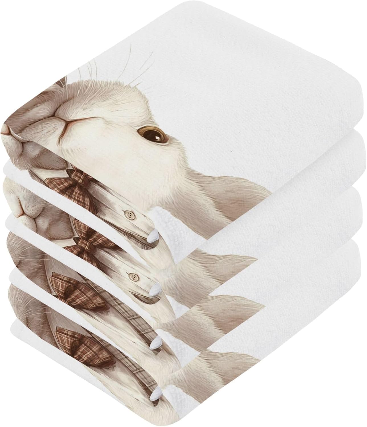 Kigai Rabbit with Pocket Watch Washcloth 2-Piece Set