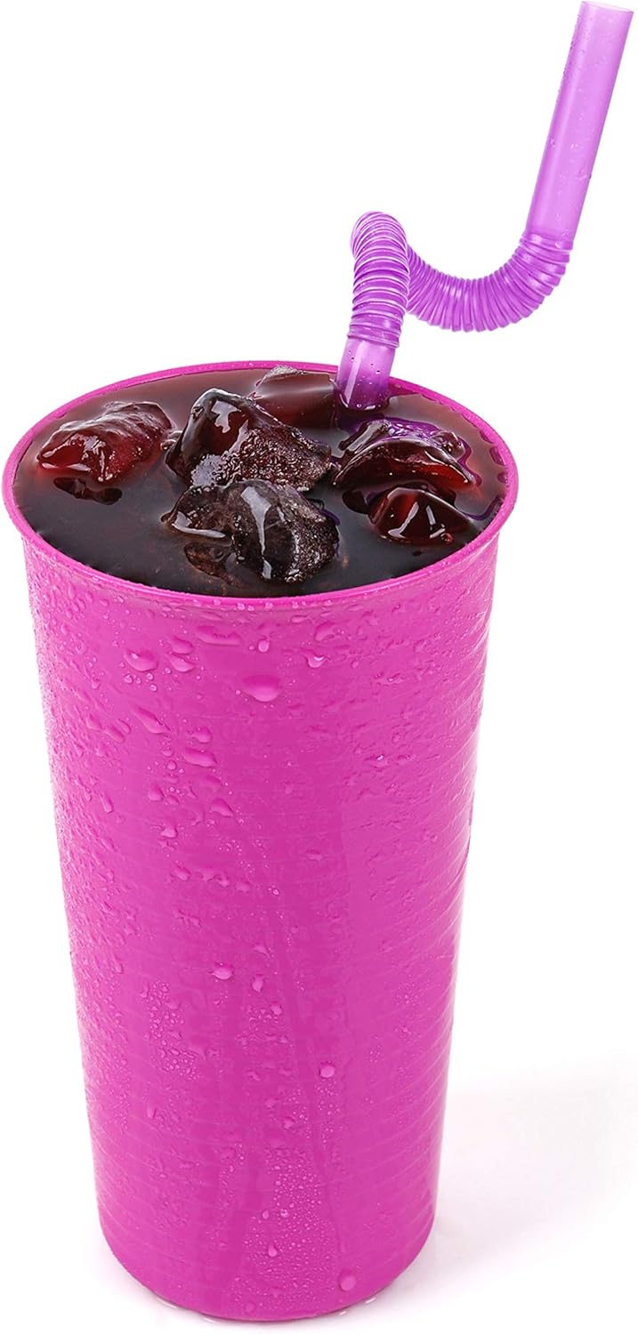 Mintra Home Reusable 28 Oz Purple Tumbler Pack of 6