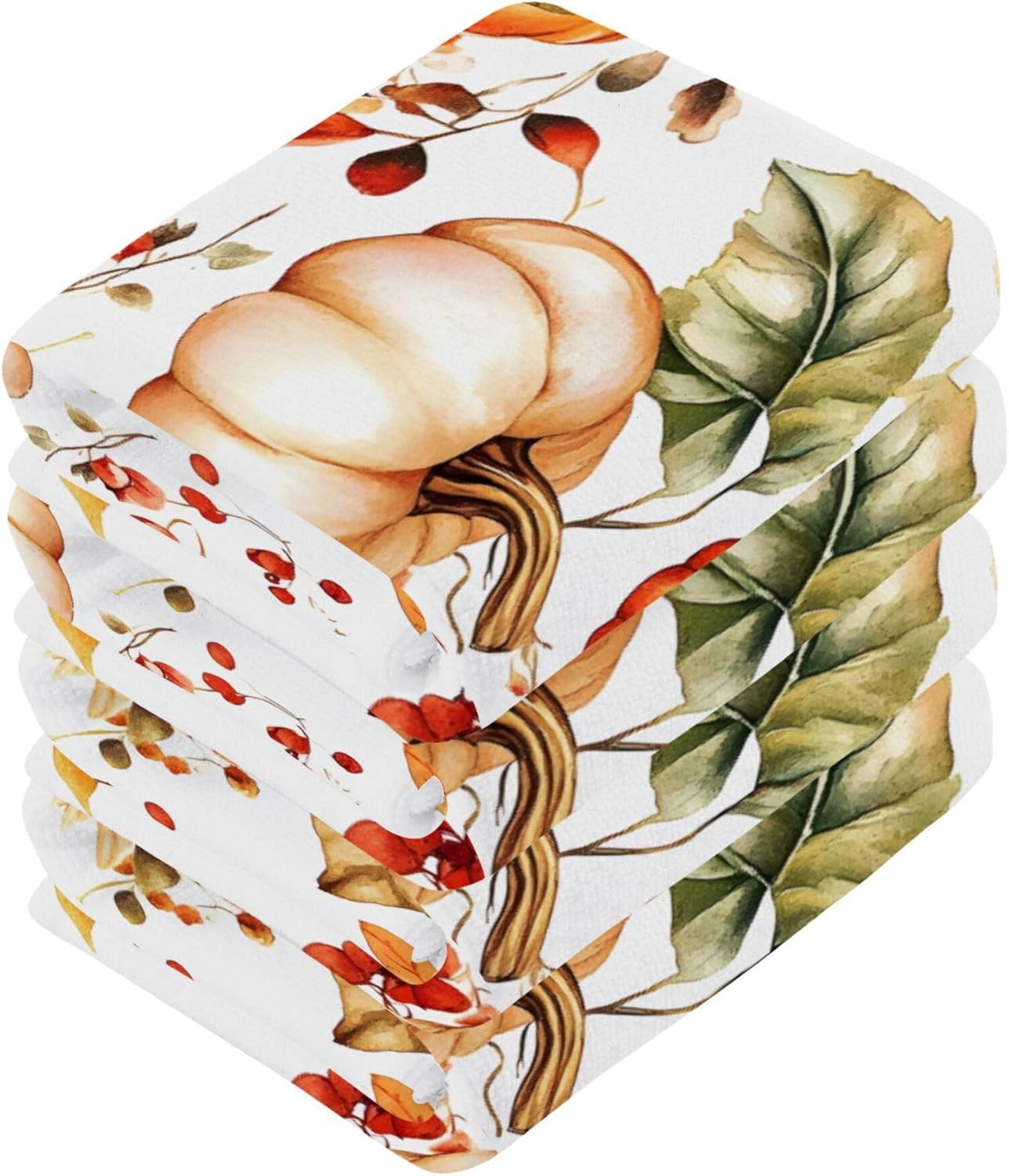 autumn watercolor washcloths set - multi purpose
