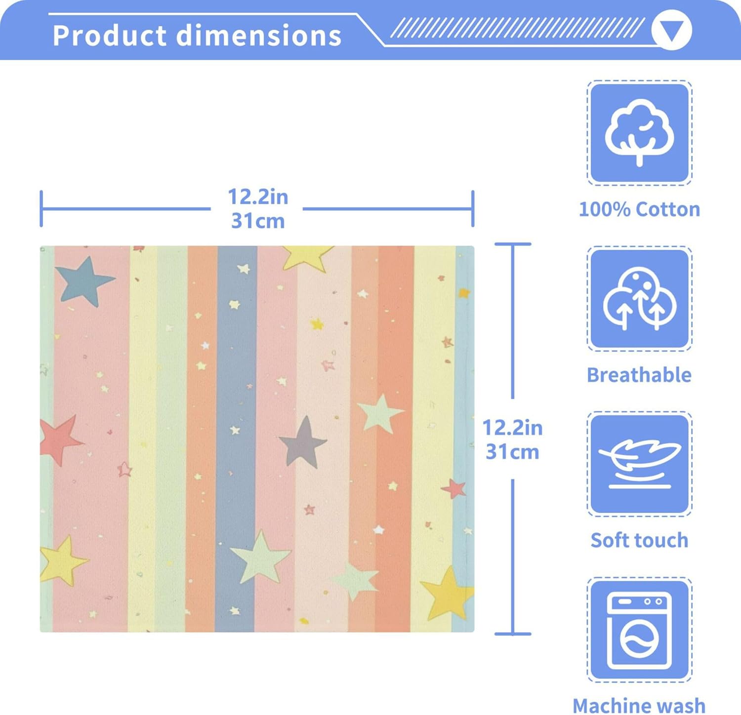 Xigua Stars Washcloth Set - Durable and Effective