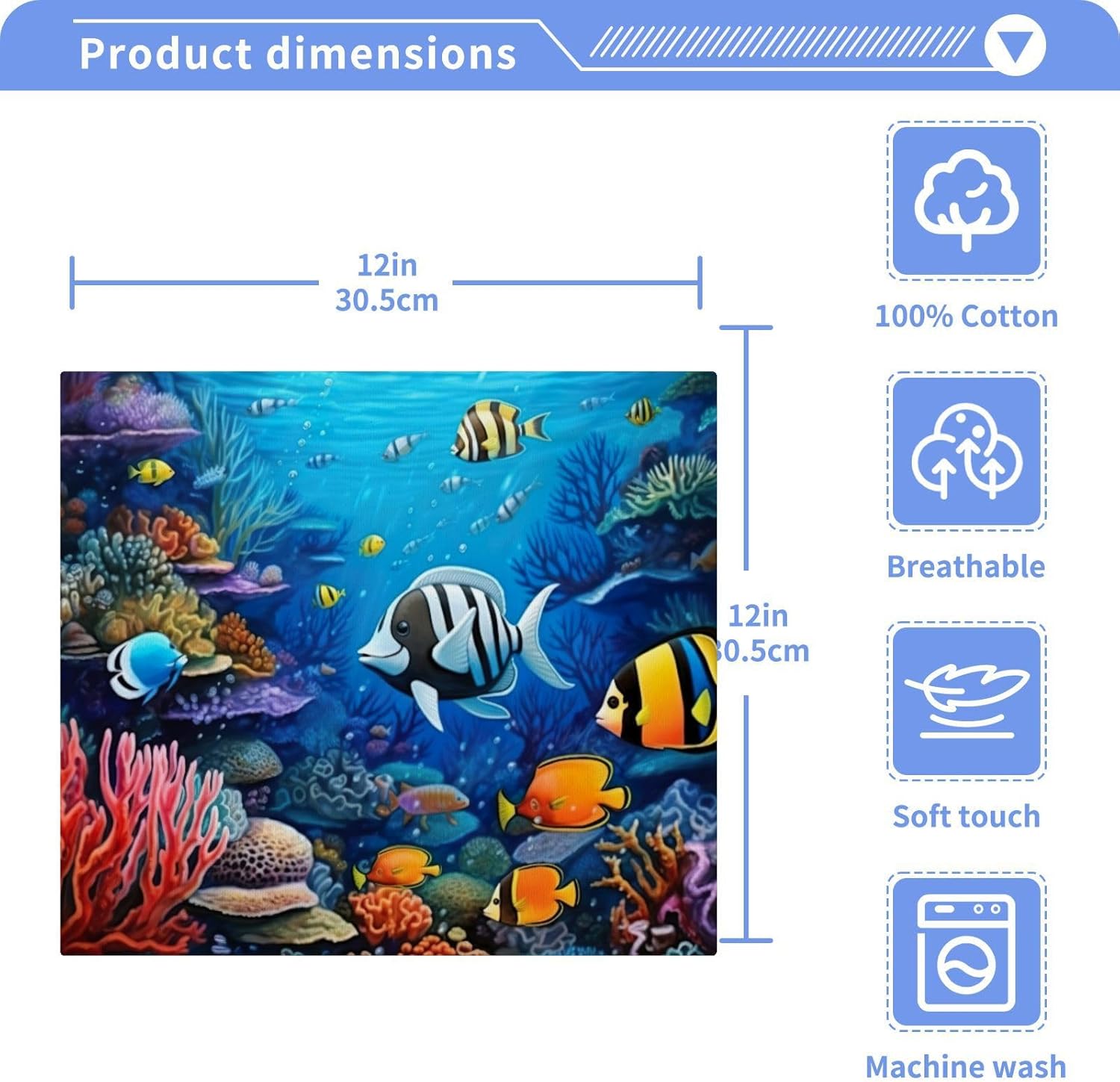 Kigai Ocean Fish Washcloth Set
