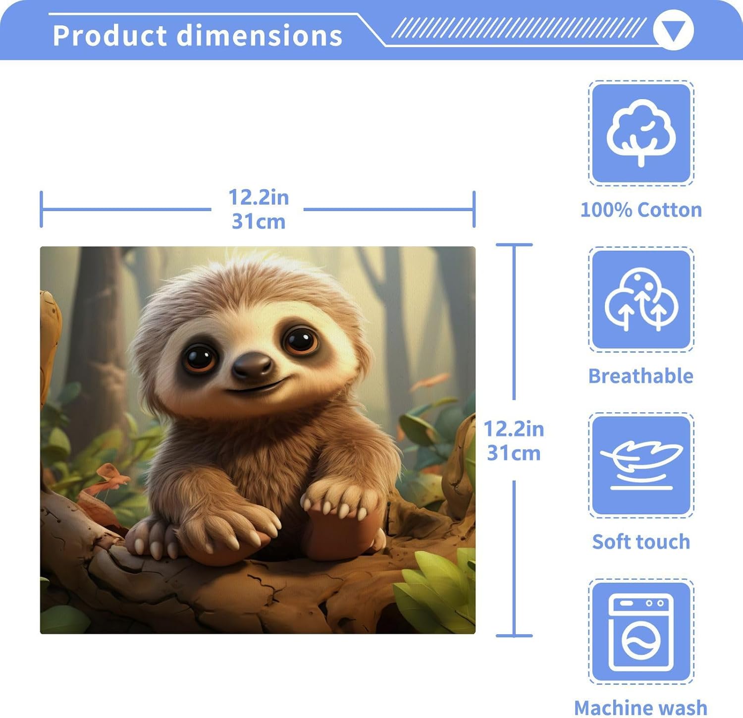 Sloth Washcloth 2-Pack