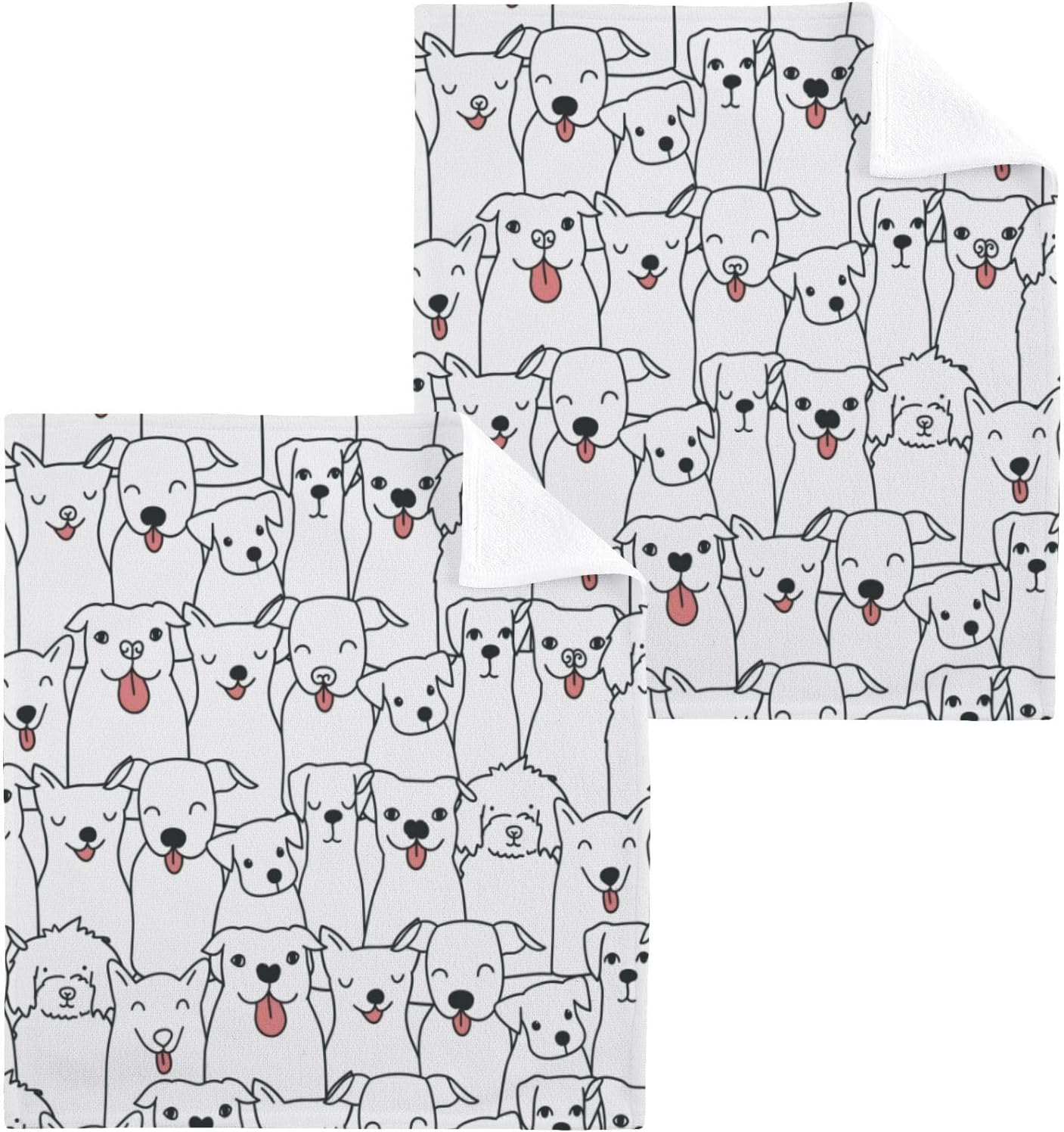 Amusing Dog Washcloth Set