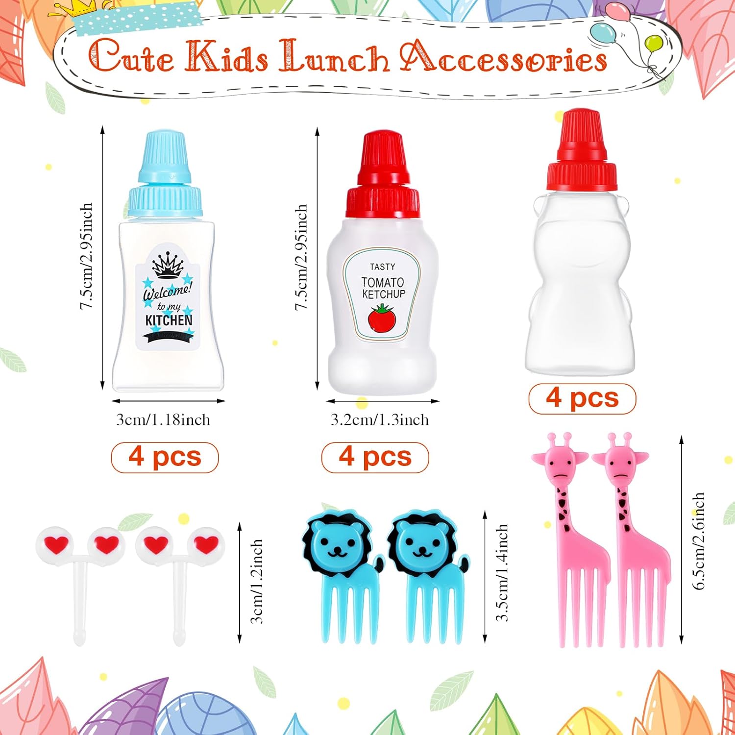 SunnychICC - 130 Pcs Bento Box Accessories for Kids
