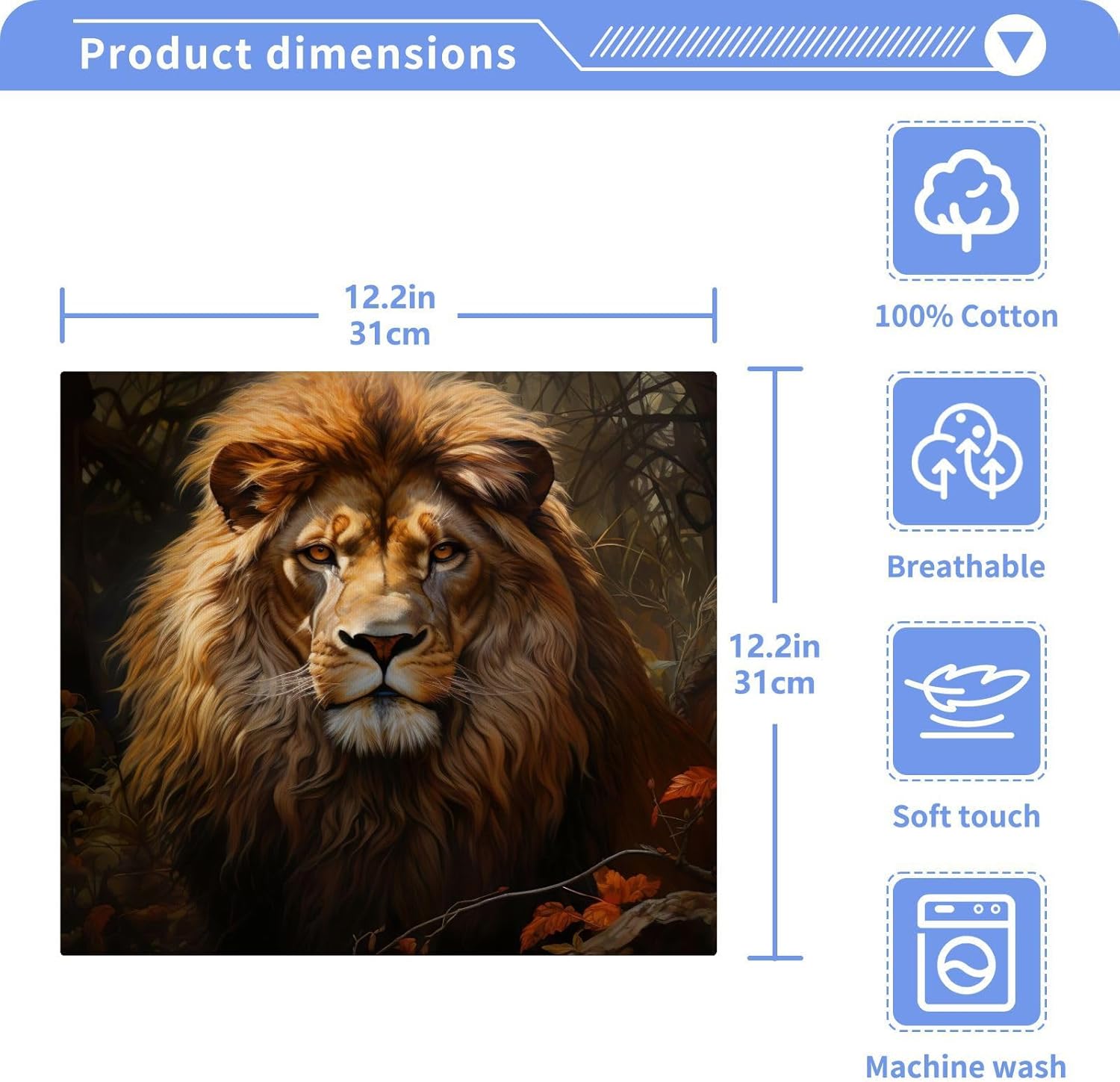 YETTASBIN Lion Washcloth Perfect 4-Piece Baby Face Towels