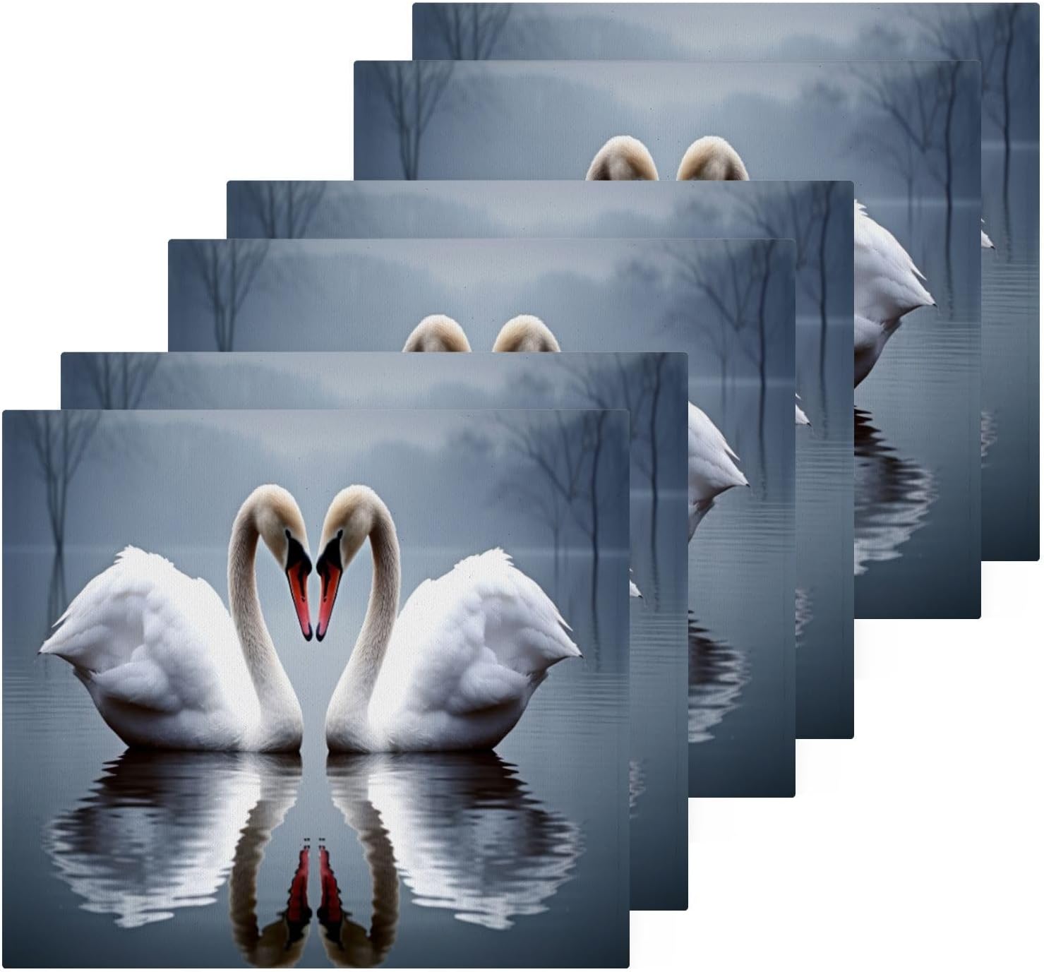 Kigai White Swan Face Towels Soft Absorbent Premium Quality