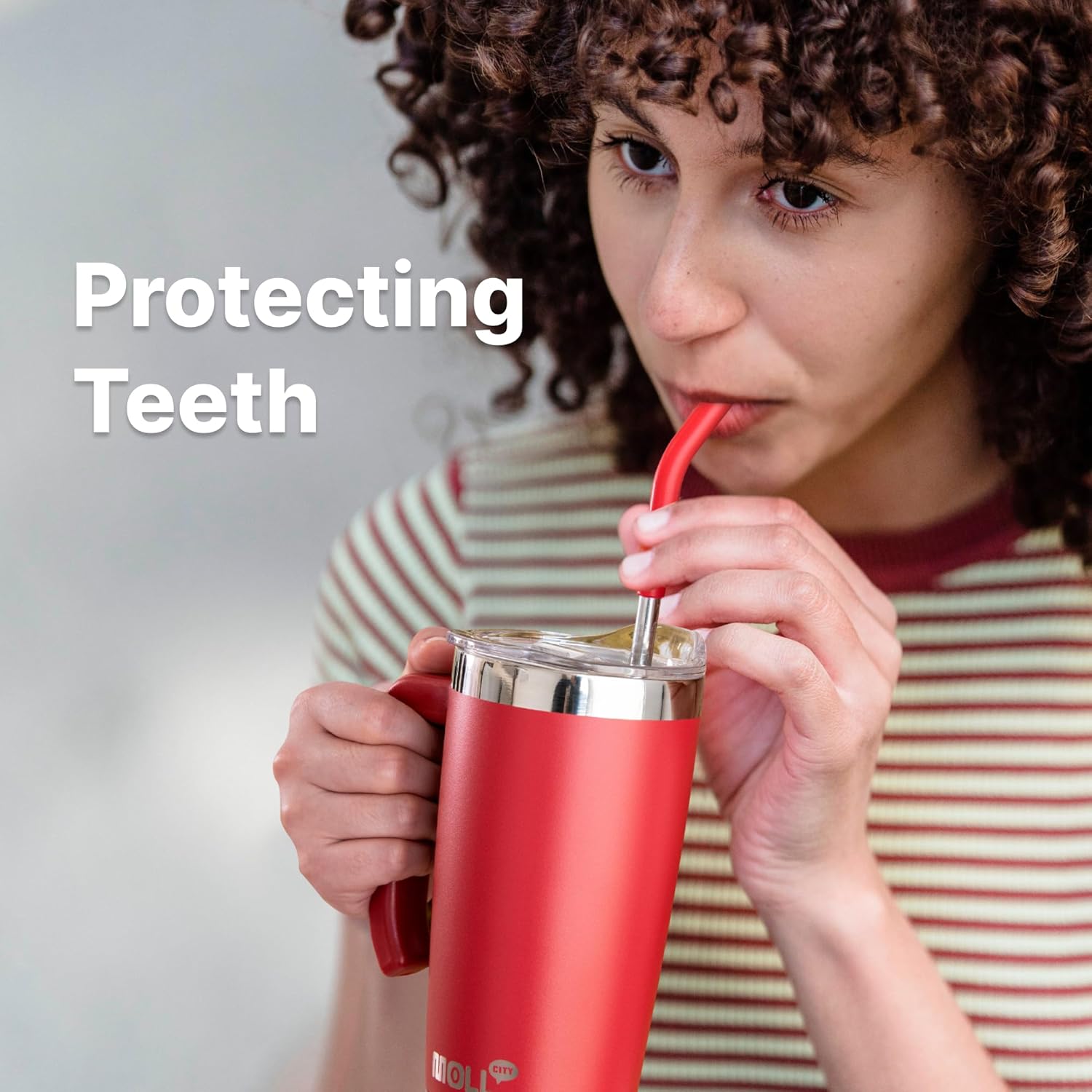 20 oz Startle-Proof Travel Tumbler with Straw