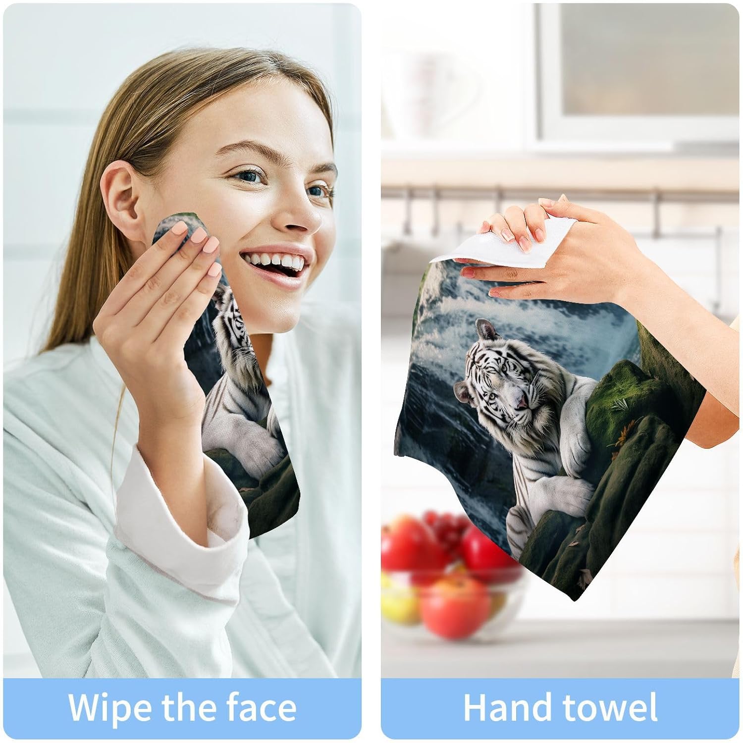 Stylish Tiger Portrait Towels