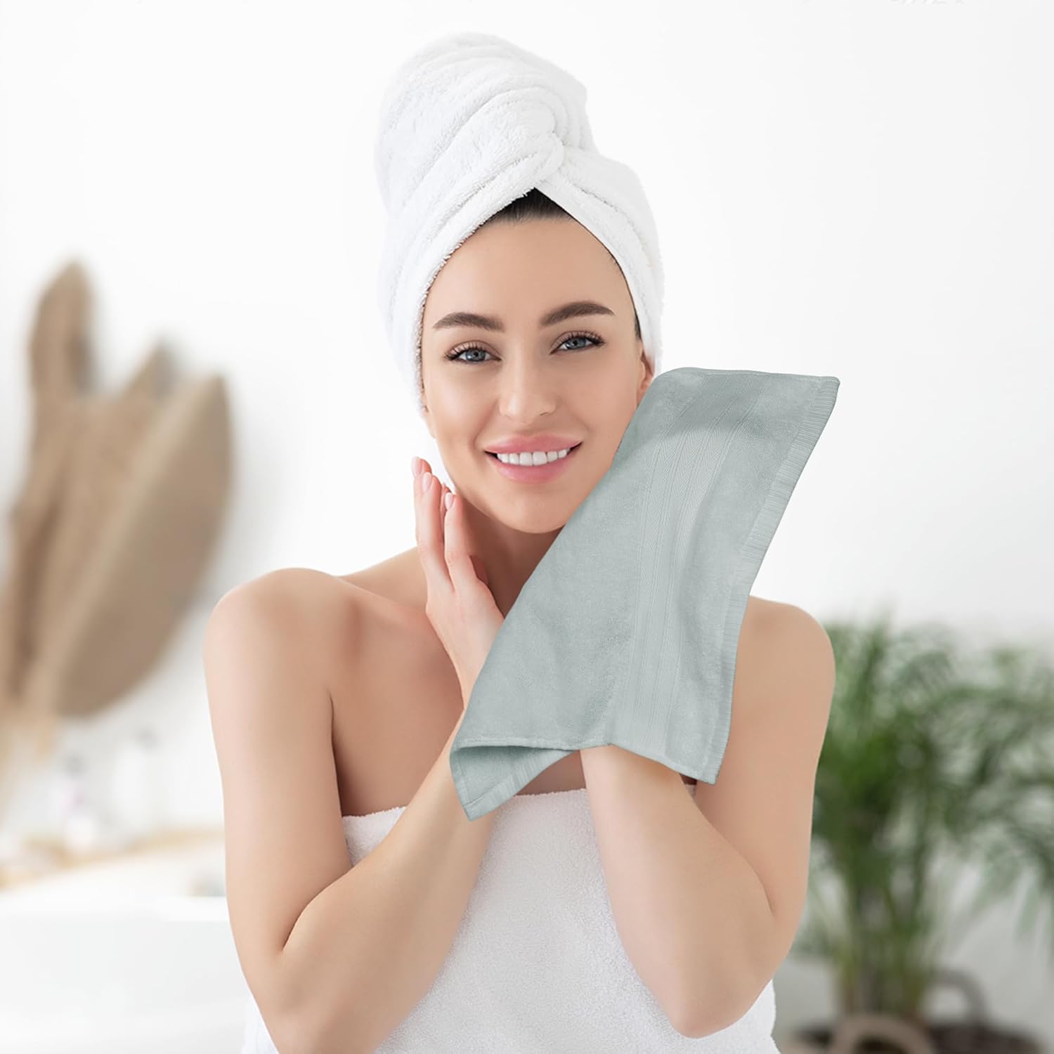 Striped Cotton Bath Washcloths