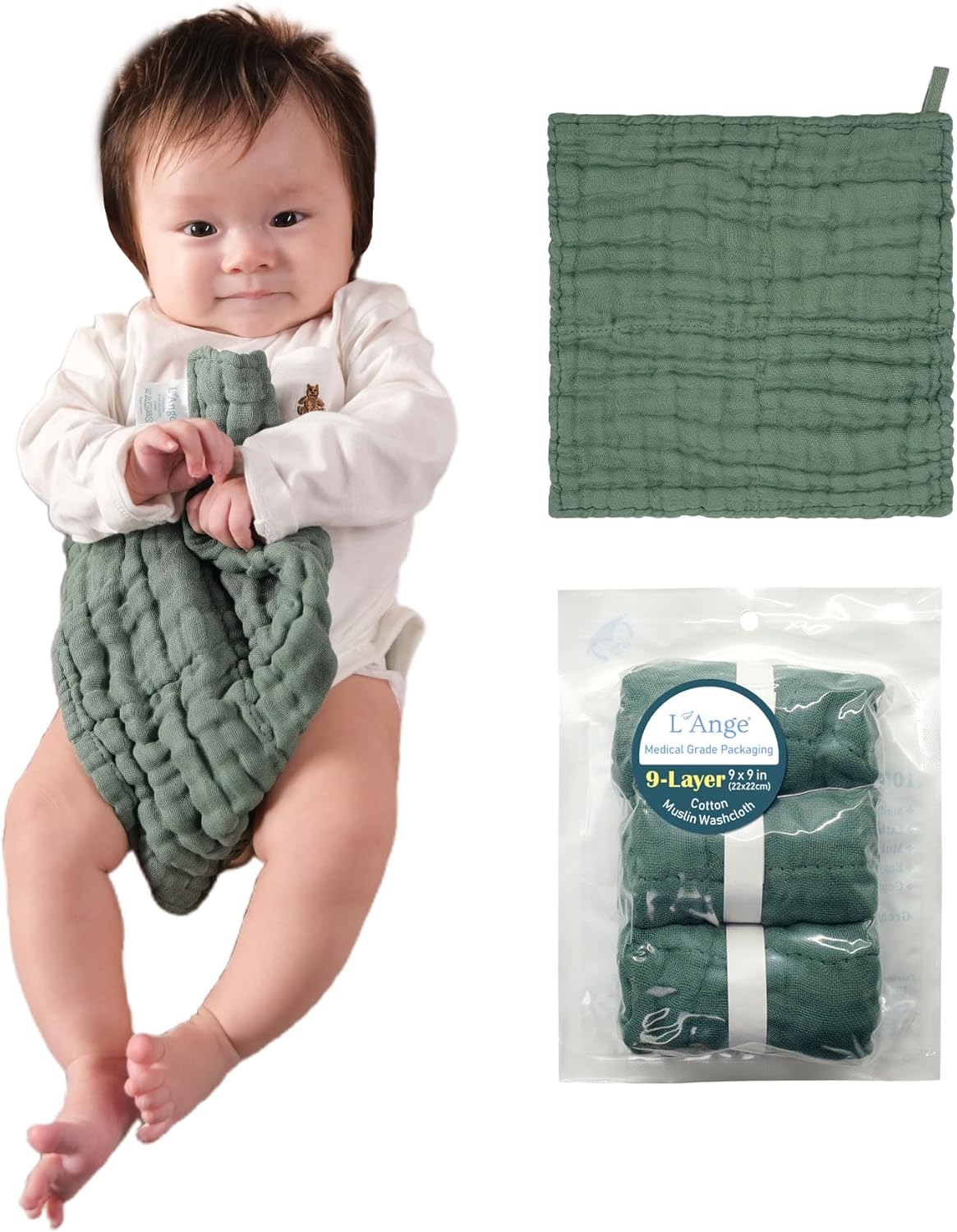 LAnge Baby Washcloths