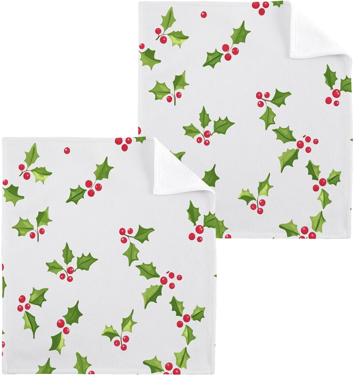Bulletgxll Cotton Washcloths Set of 2 12x12 Inch Soft Absorbent Face Cloths