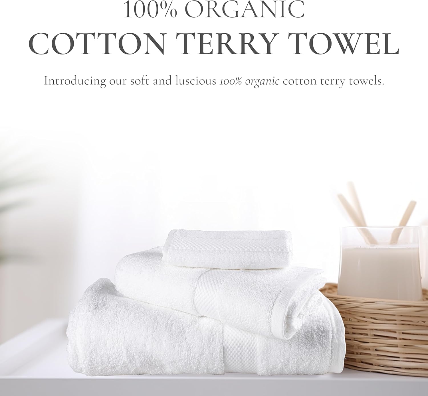 Sleep Beyond Organic Terry Washcloth 12x12 with Carry Bag