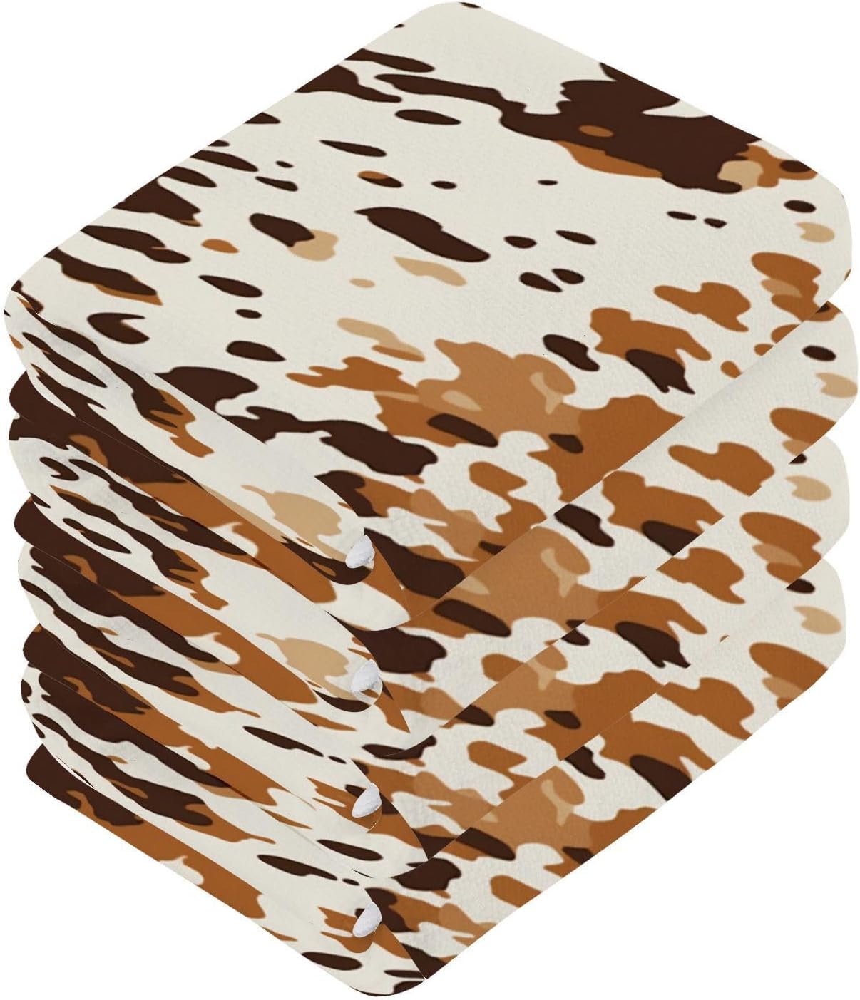 xigua Cow Print Washcloths Towels